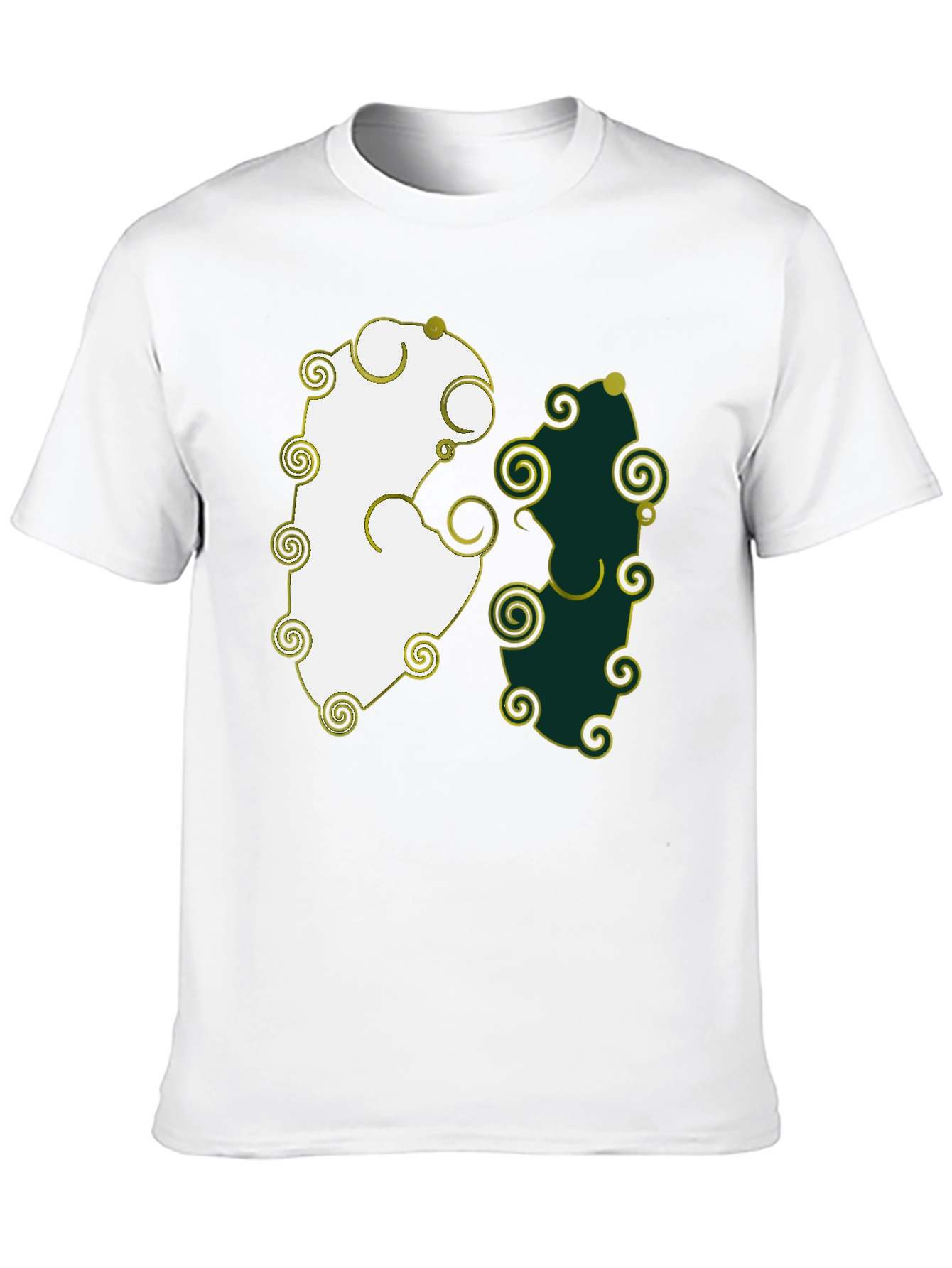 Yin Yang T-Shirt with Swirls