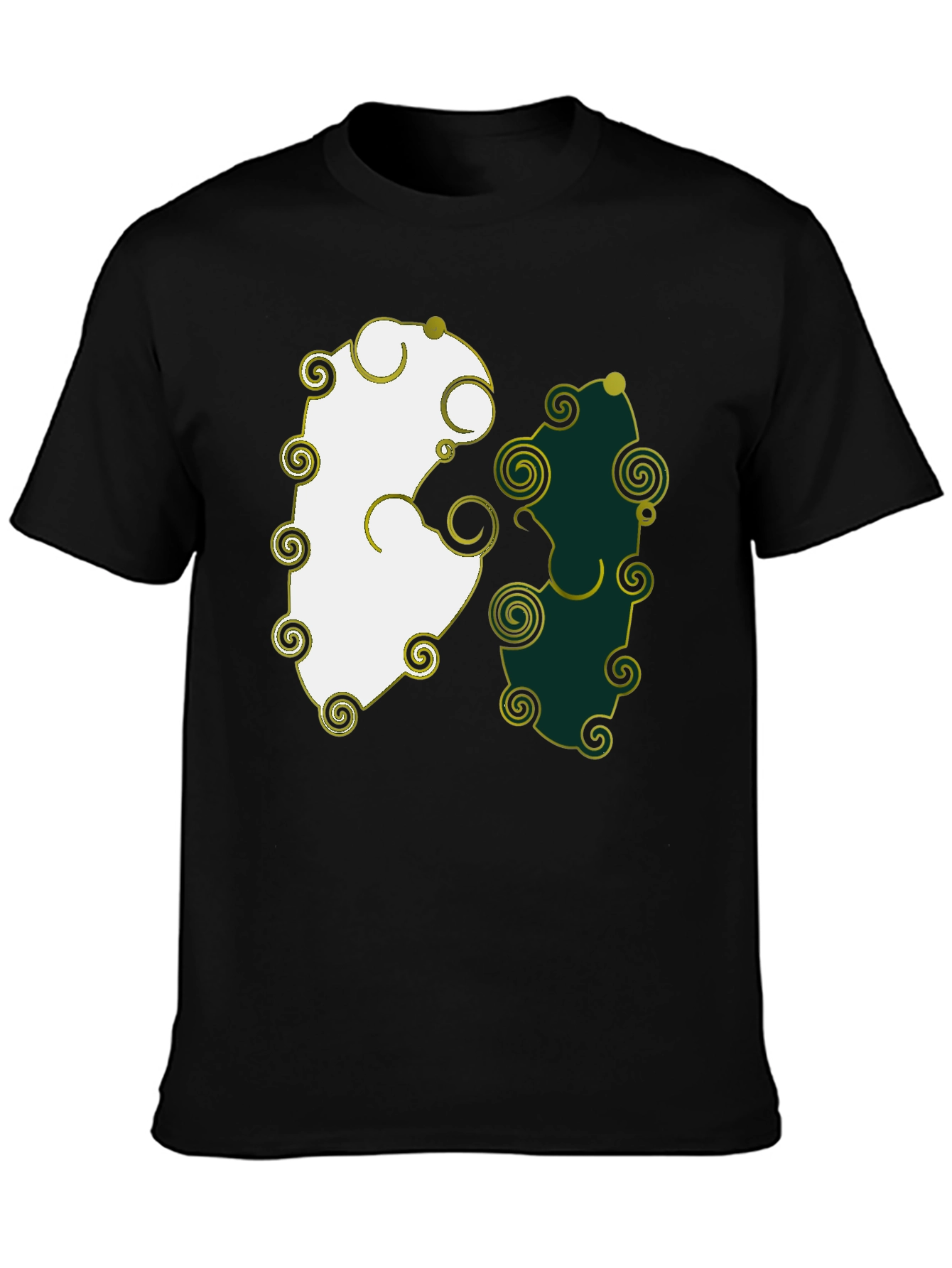 Yin Yang T-Shirt with Swirls