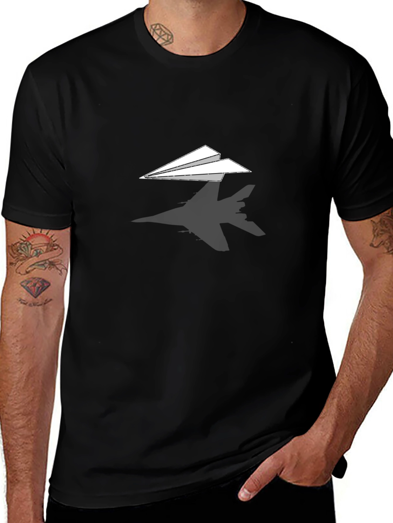 Paper Airplane T-Shirt - Sleek & Stylish Design
