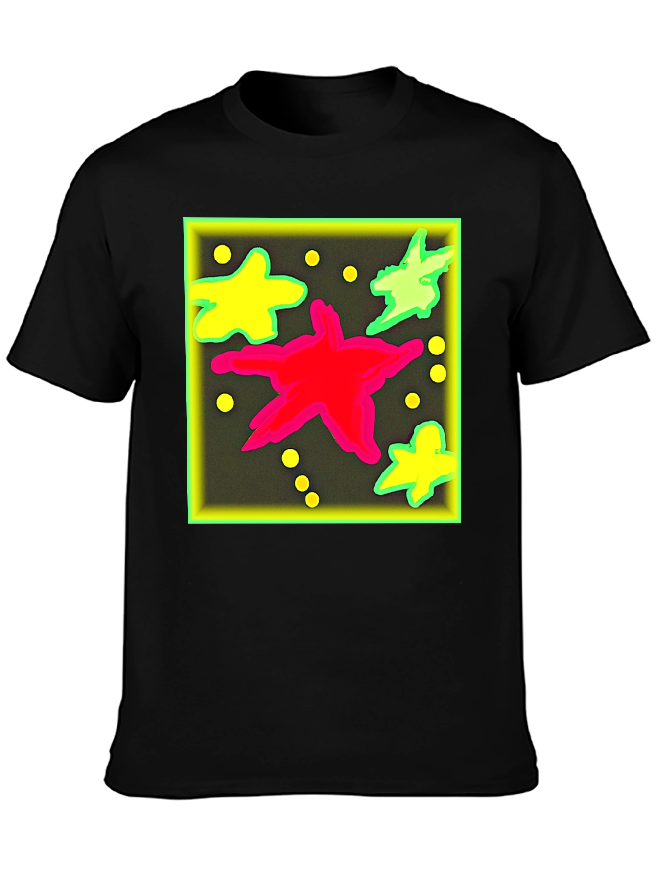 Bold Graphic Print Tee - Starry Design
