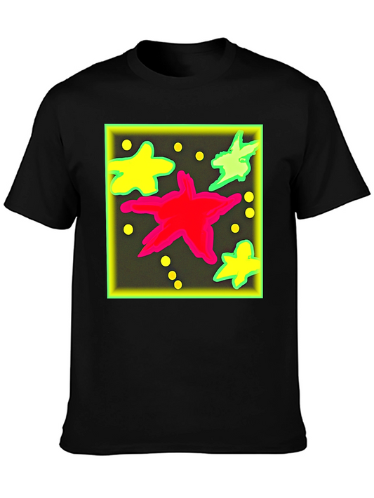 Bold Graphic Print Tee - Starry Design