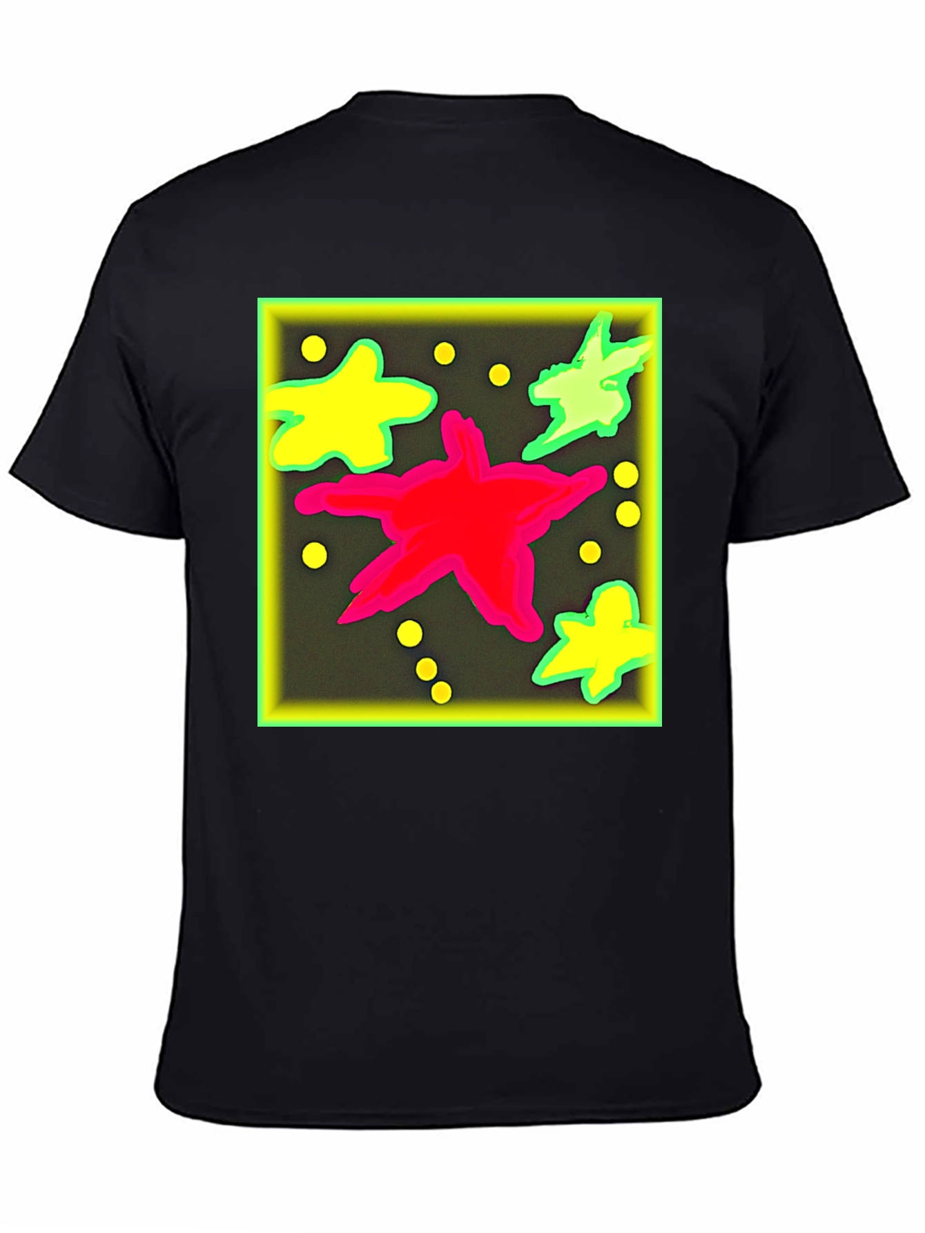 Bold Graphic Print Tee - Starry Design