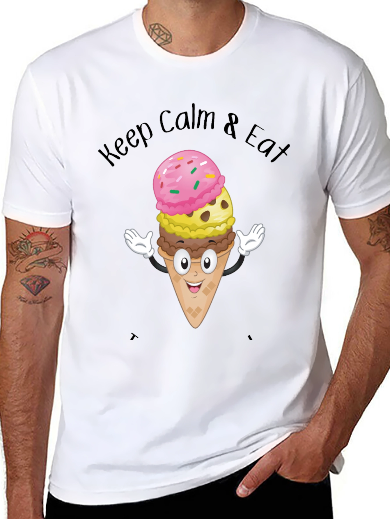 Keep Calm & Eat Ice Cream Graphic Tee