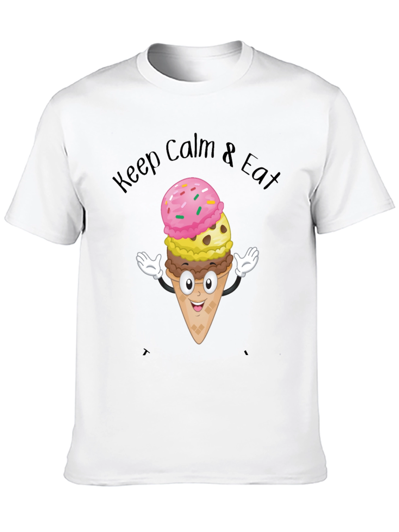 Keep Calm & Eat Ice Cream Graphic Tee