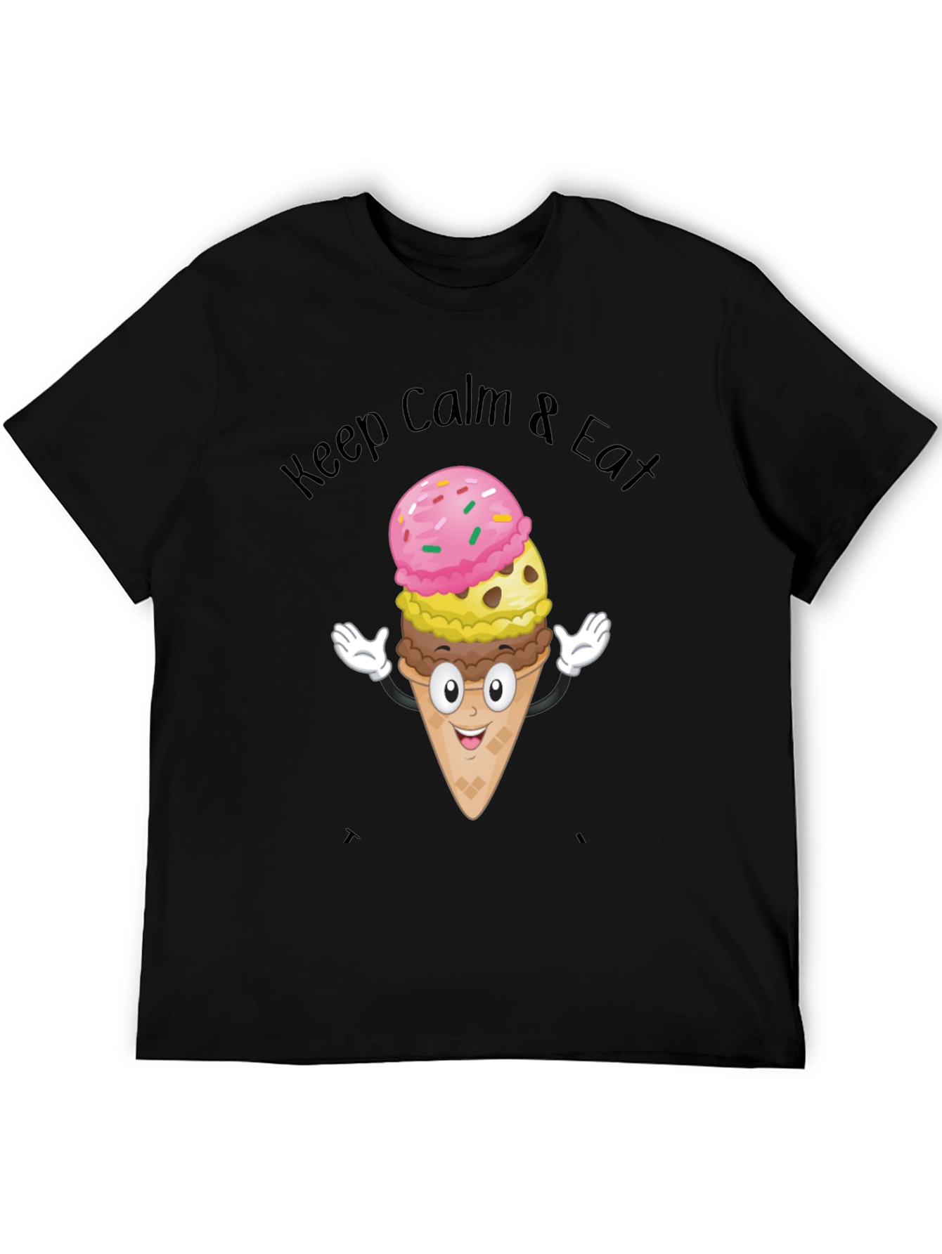 Keep Calm & Eat Ice Cream Graphic Tee
