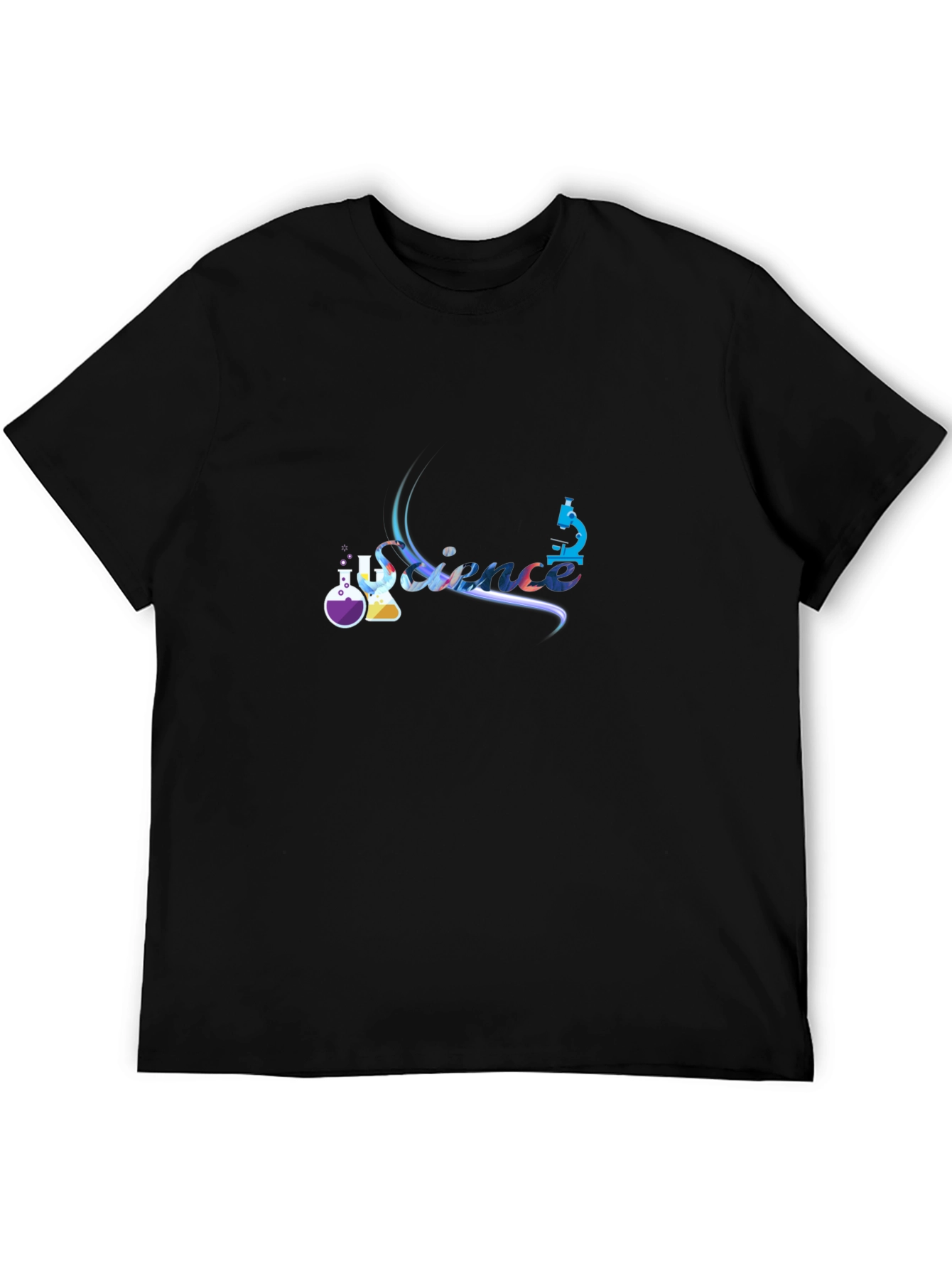 Science Graphic Tee - Black Cotton T-Shirt