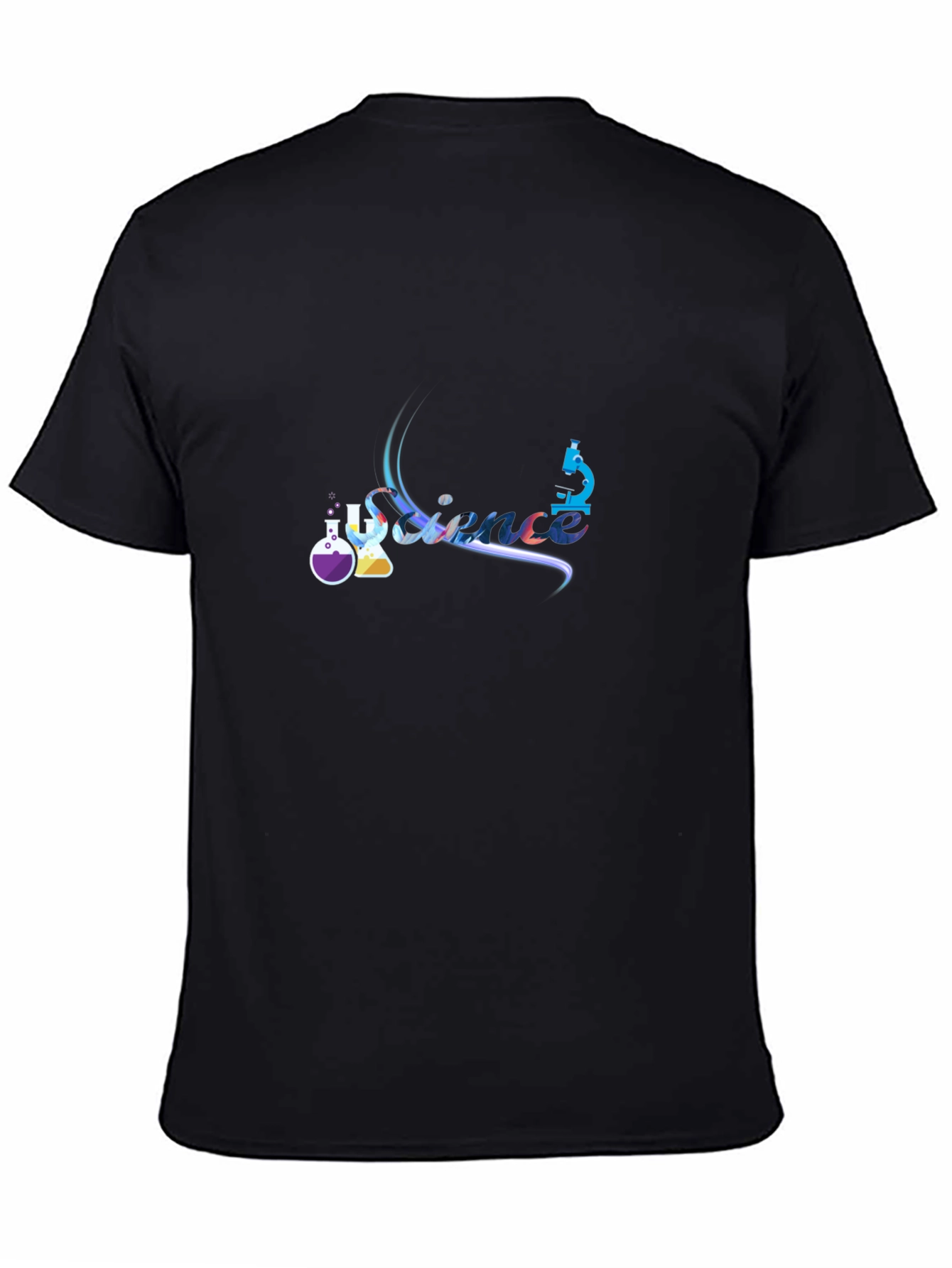 Science Graphic Tee - Black Cotton T-Shirt