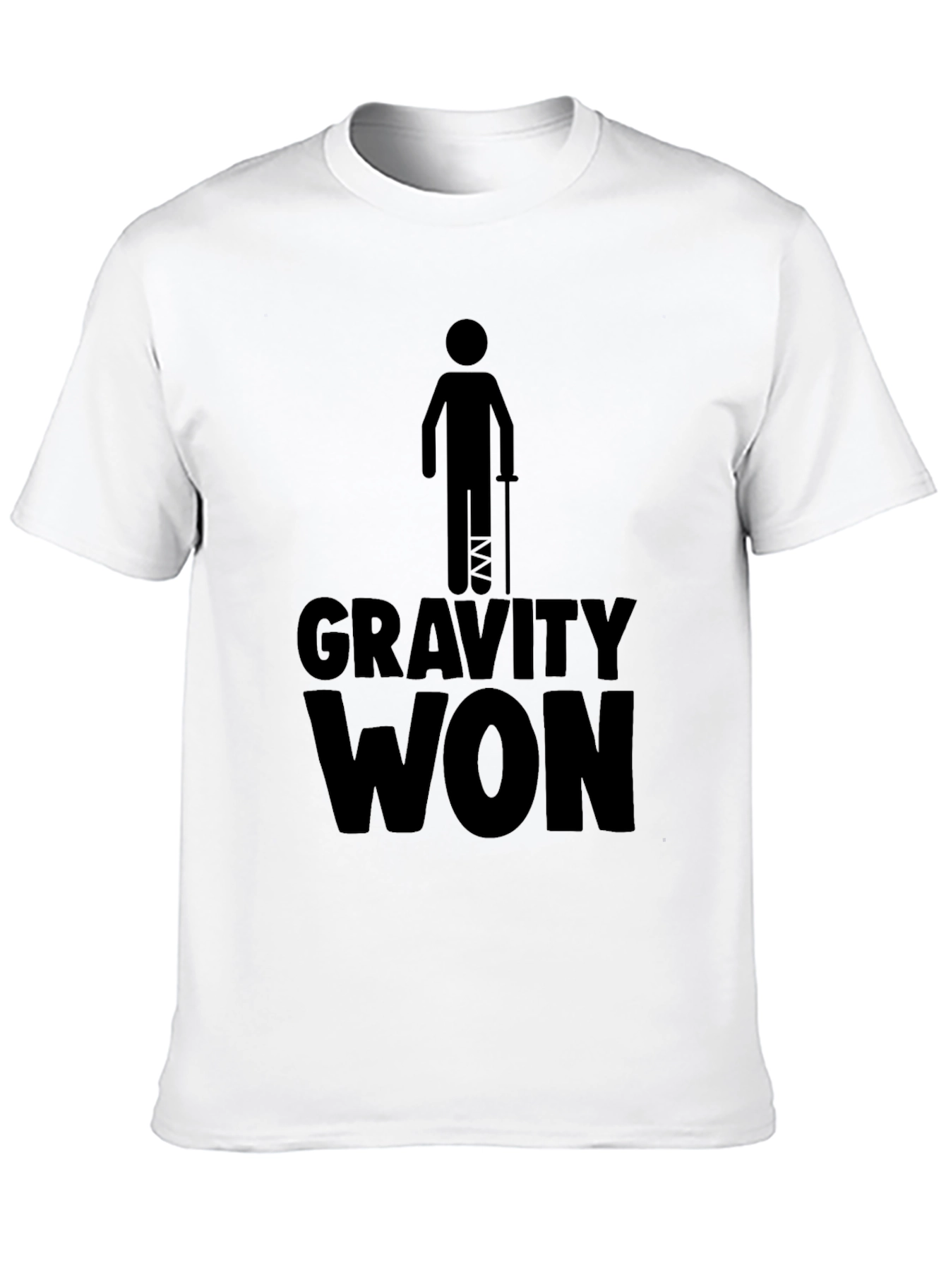 Gravity Won Funny Broken Leg T-Shirt