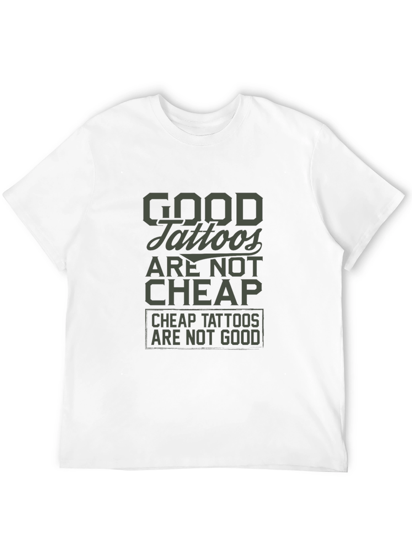 Good Tattoos Tee - Black Crew Neck Graphic T-Shirt