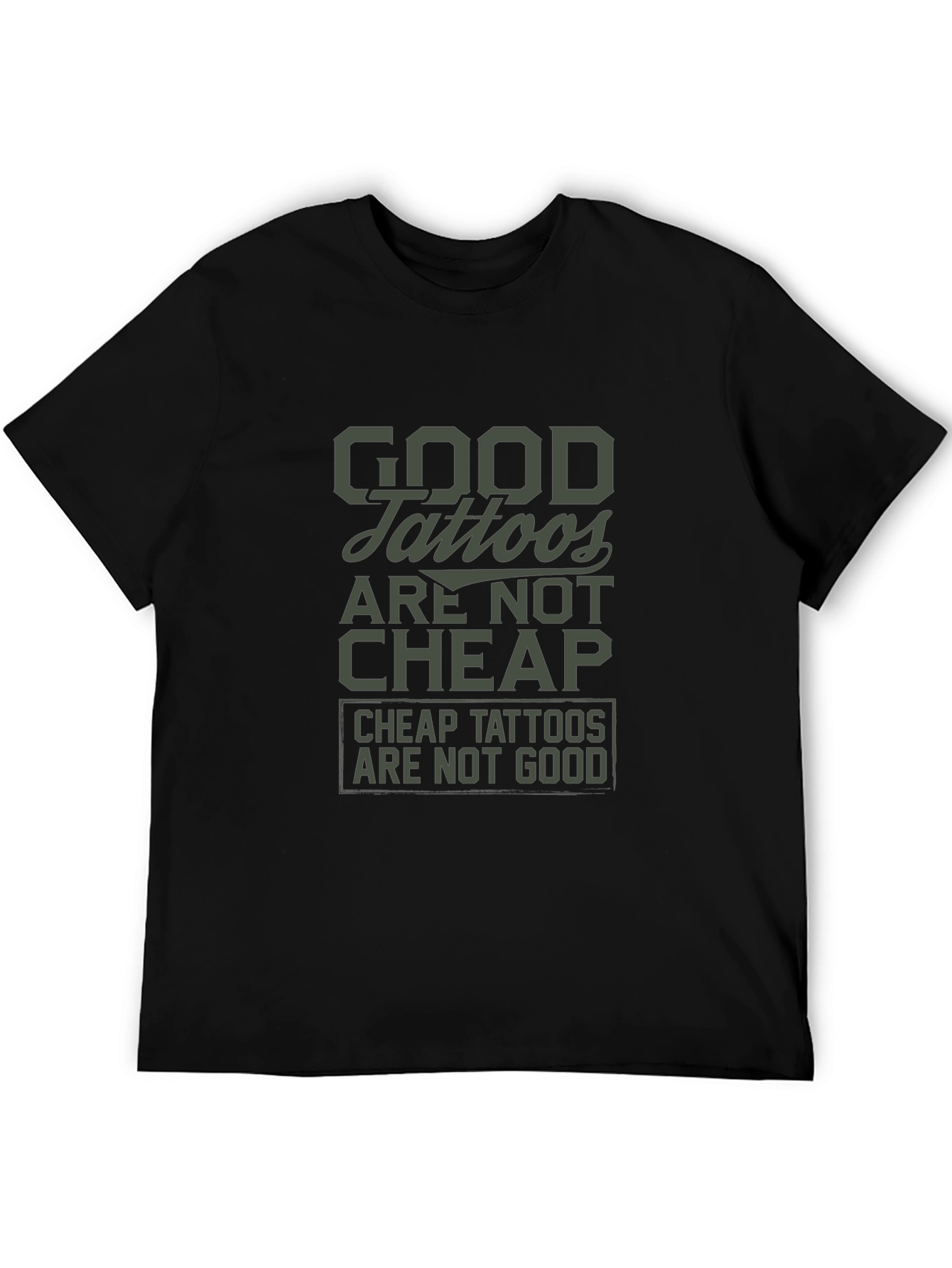 Good Tattoos Tee - Black Crew Neck Graphic T-Shirt