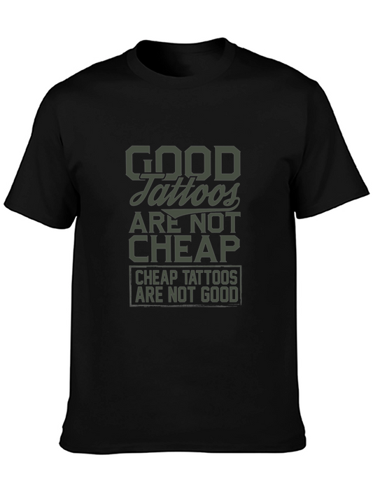 Good Tattoos Tee - Black Crew Neck Graphic T-Shirt