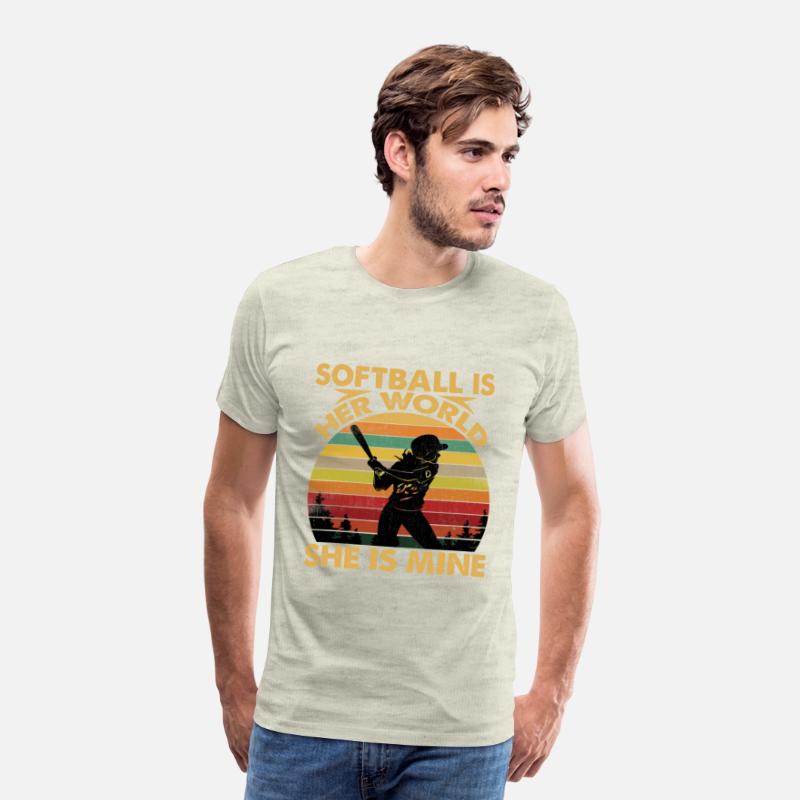 Softball Is Her World She Is Mine Funny Softball