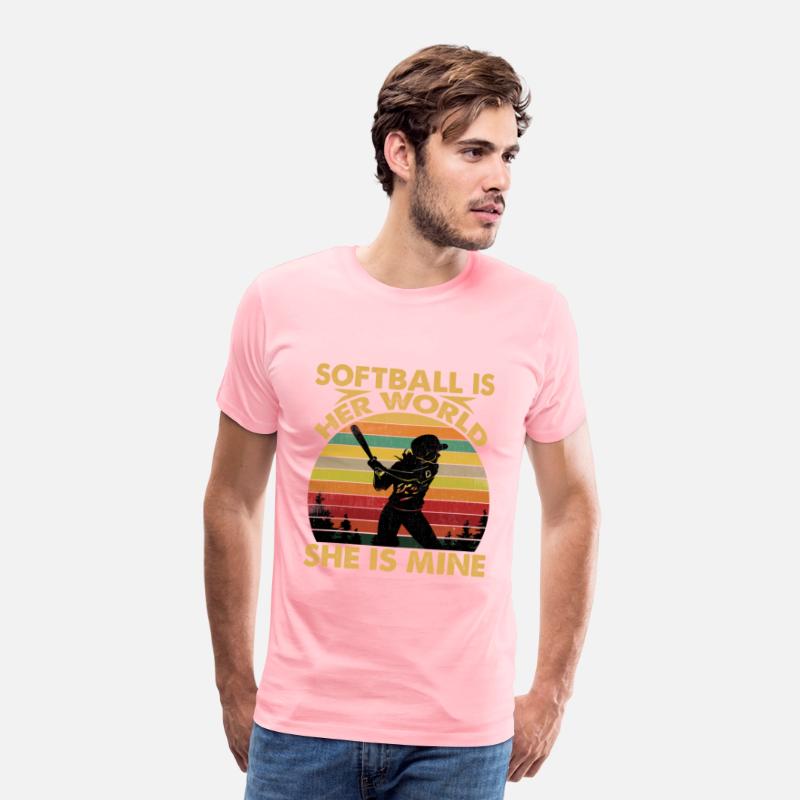 Softball Is Her World She Is Mine Funny Softball