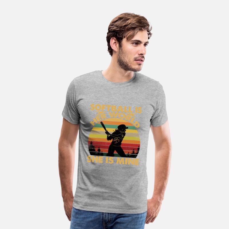 Softball Is Her World She Is Mine Funny Softball