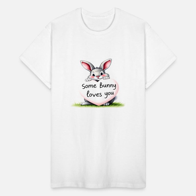Some Bunny Loves You Adorable Rabbit with Heart