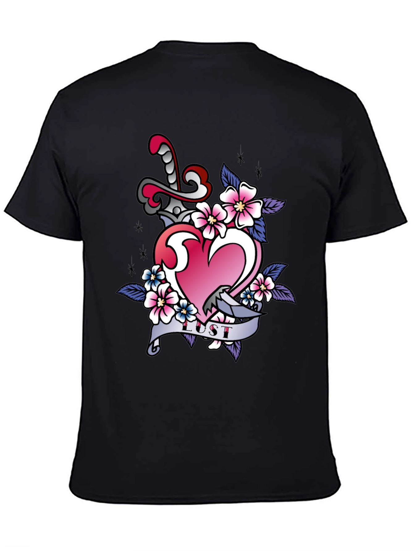 Heart Dagger Lust Graphic T-Shirt