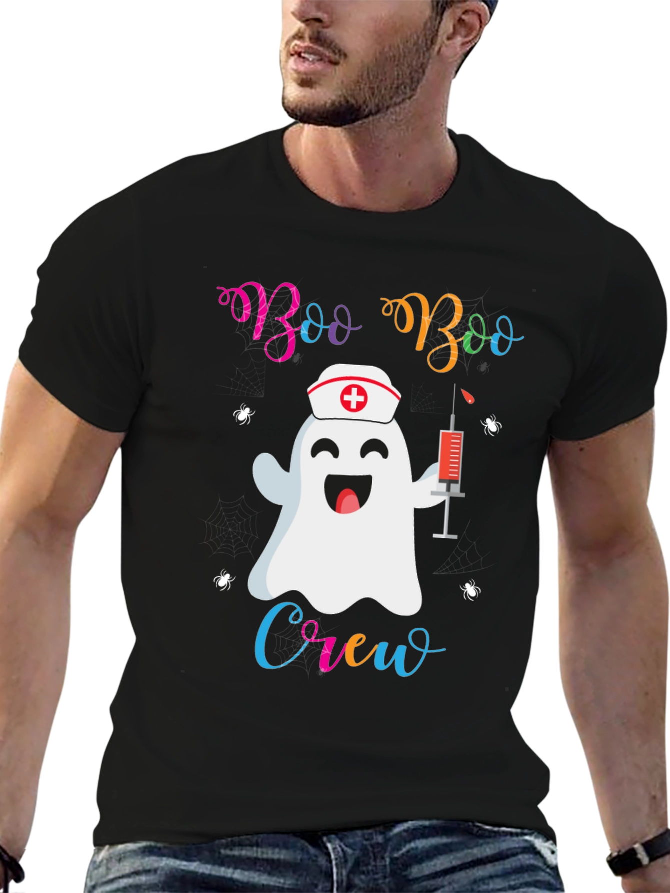 Boo Boo Crew Nurse Ghost Halloween T-Shirt