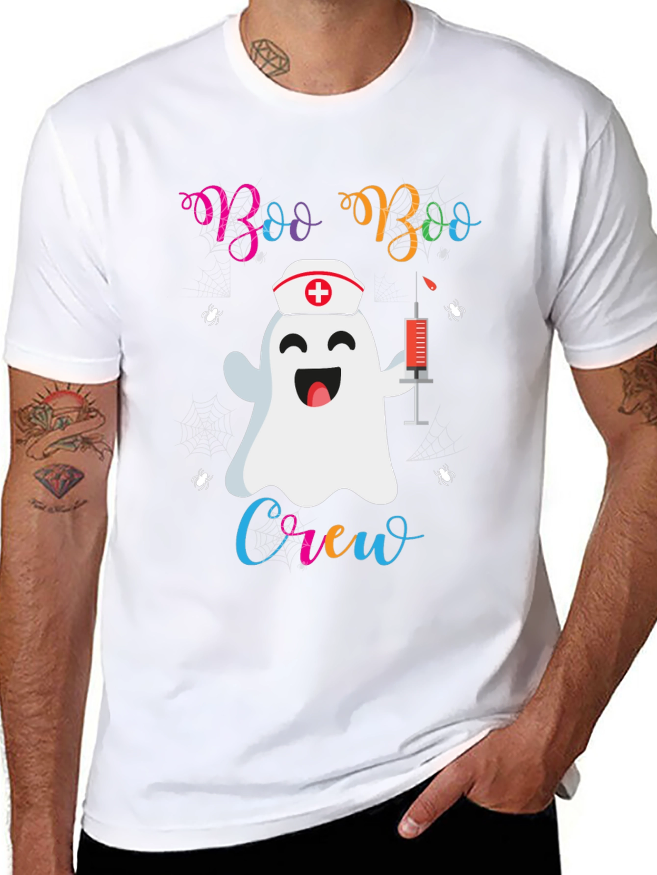 Boo Boo Crew Nurse Ghost Halloween T-Shirt