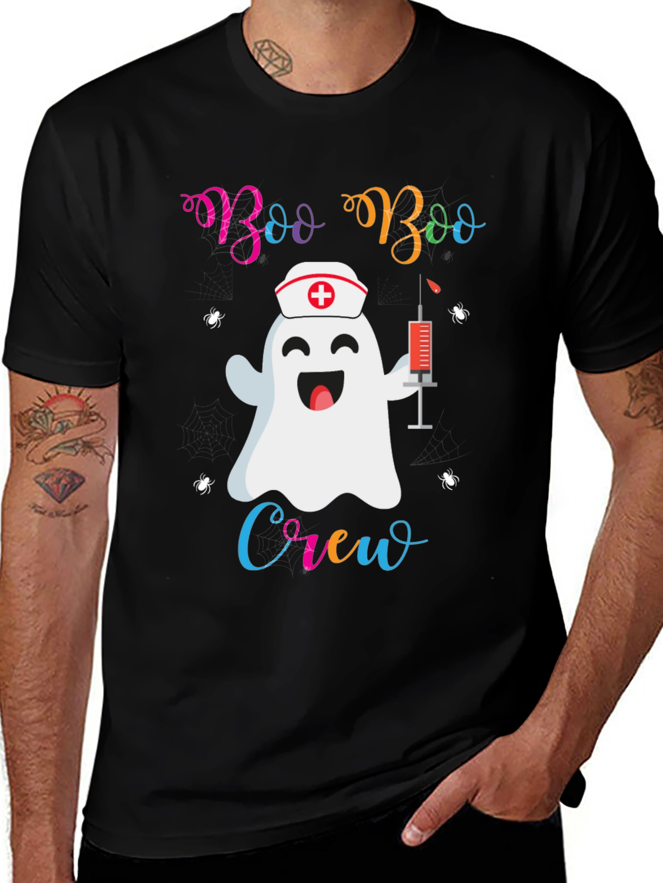 Boo Boo Crew Nurse Ghost Halloween T-Shirt