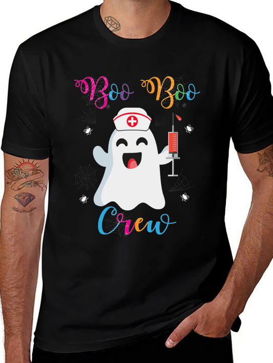 Boo Boo Crew Nurse Ghost Halloween T-Shirt