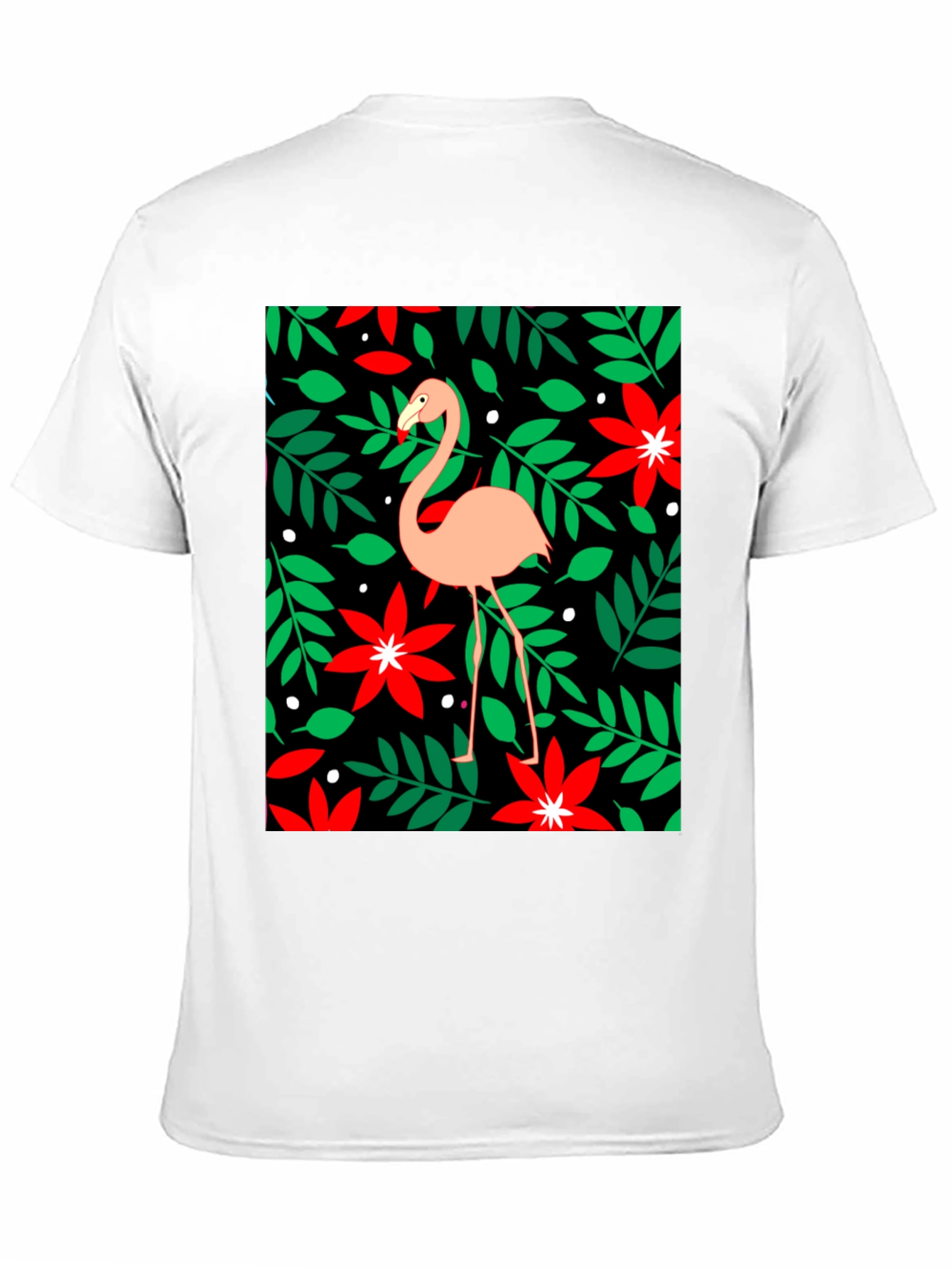 Flamingo Floral Graphic Tee - Tropical Style