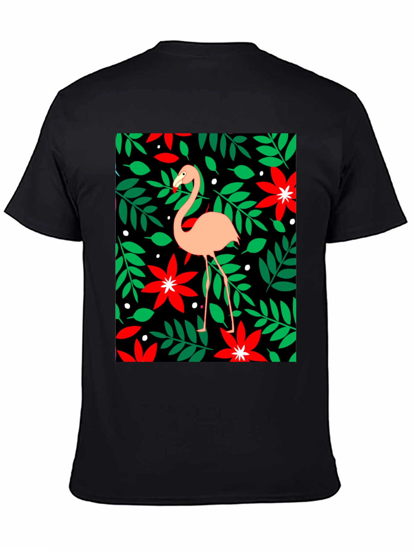 Flamingo Floral Graphic Tee - Tropical Style