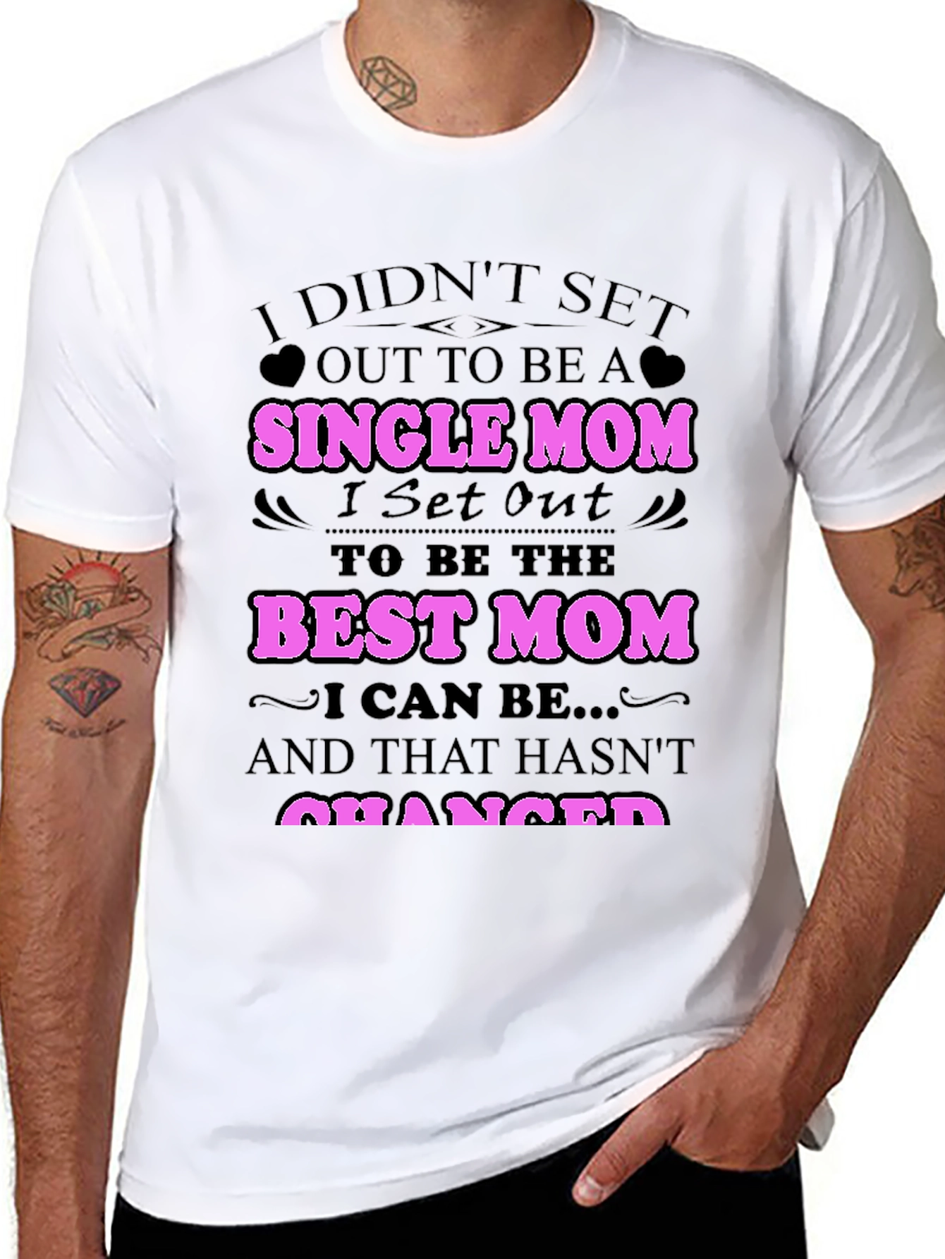 Single Mom Best Mom Graphic T-Shirt