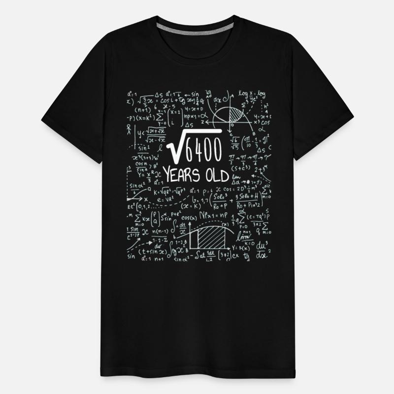 Square Root of 6400 - 80th Birthday Geek Design