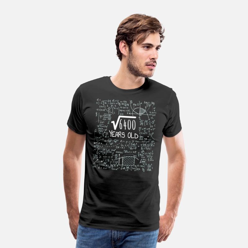Square Root of 6400 - 80th Birthday Geek Design