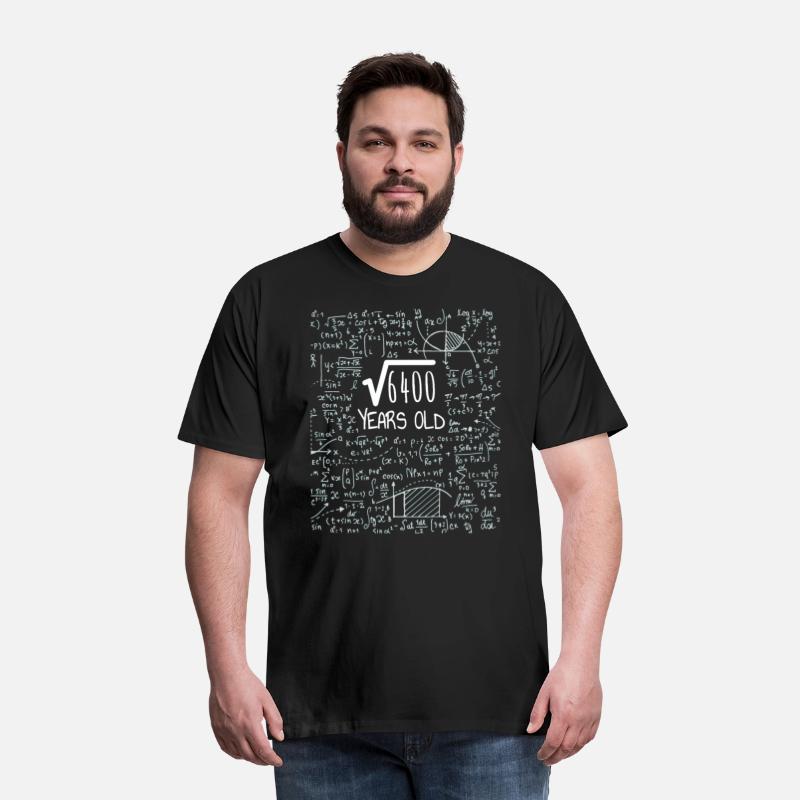 Square Root of 6400 - 80th Birthday Geek Design