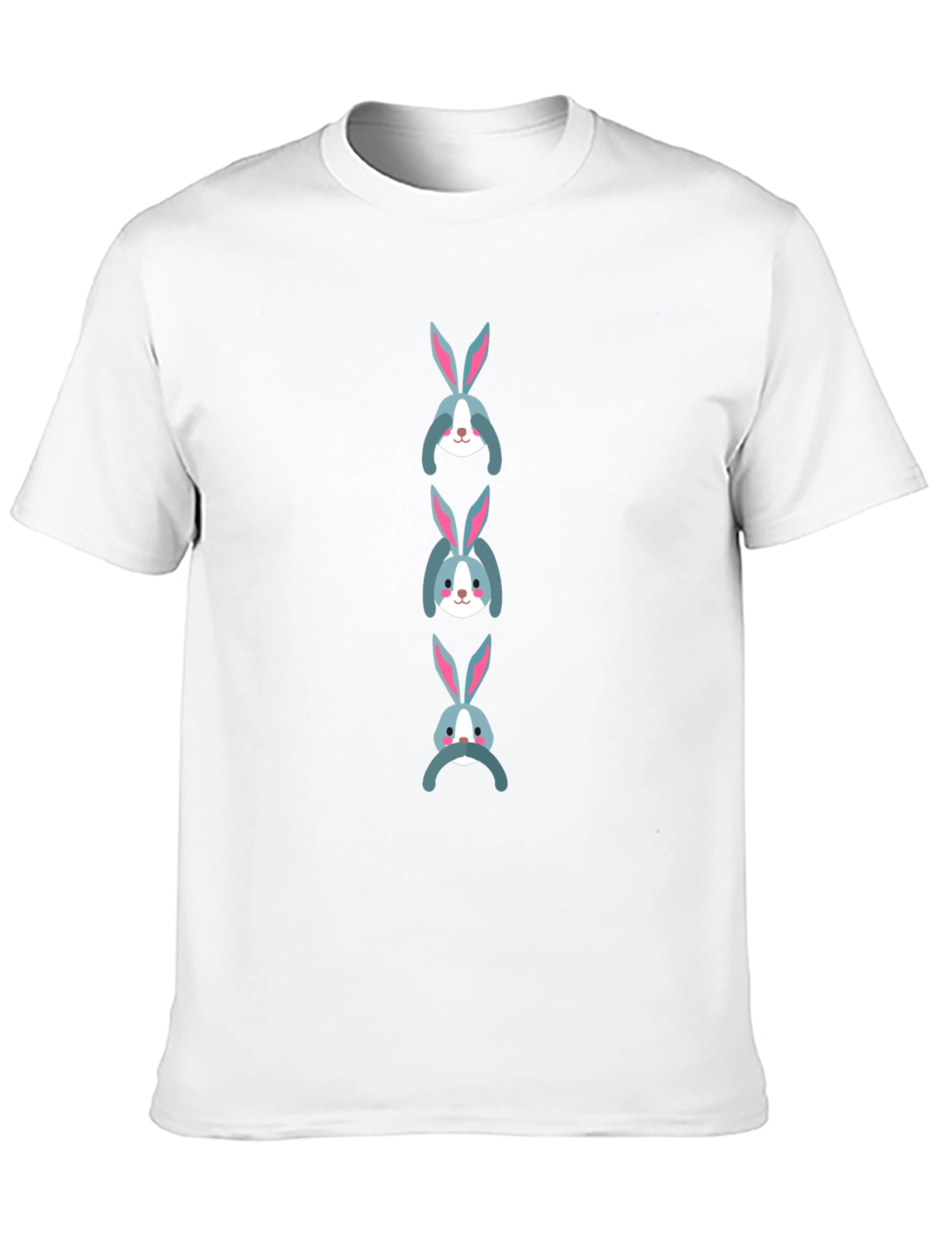 Bunny Stack Graphic Tee - Soft Cotton Blend