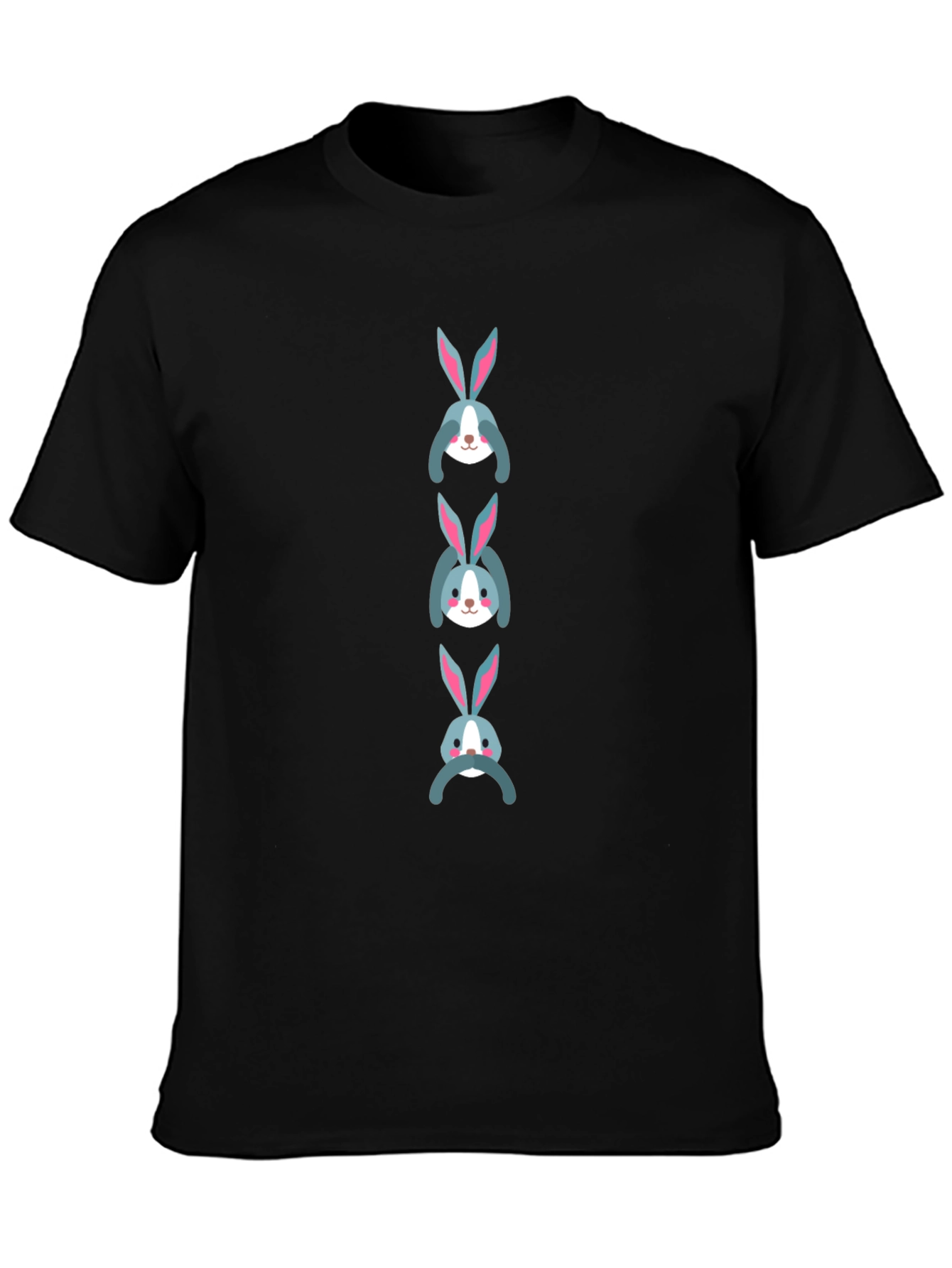 Bunny Stack Graphic Tee - Soft Cotton Blend