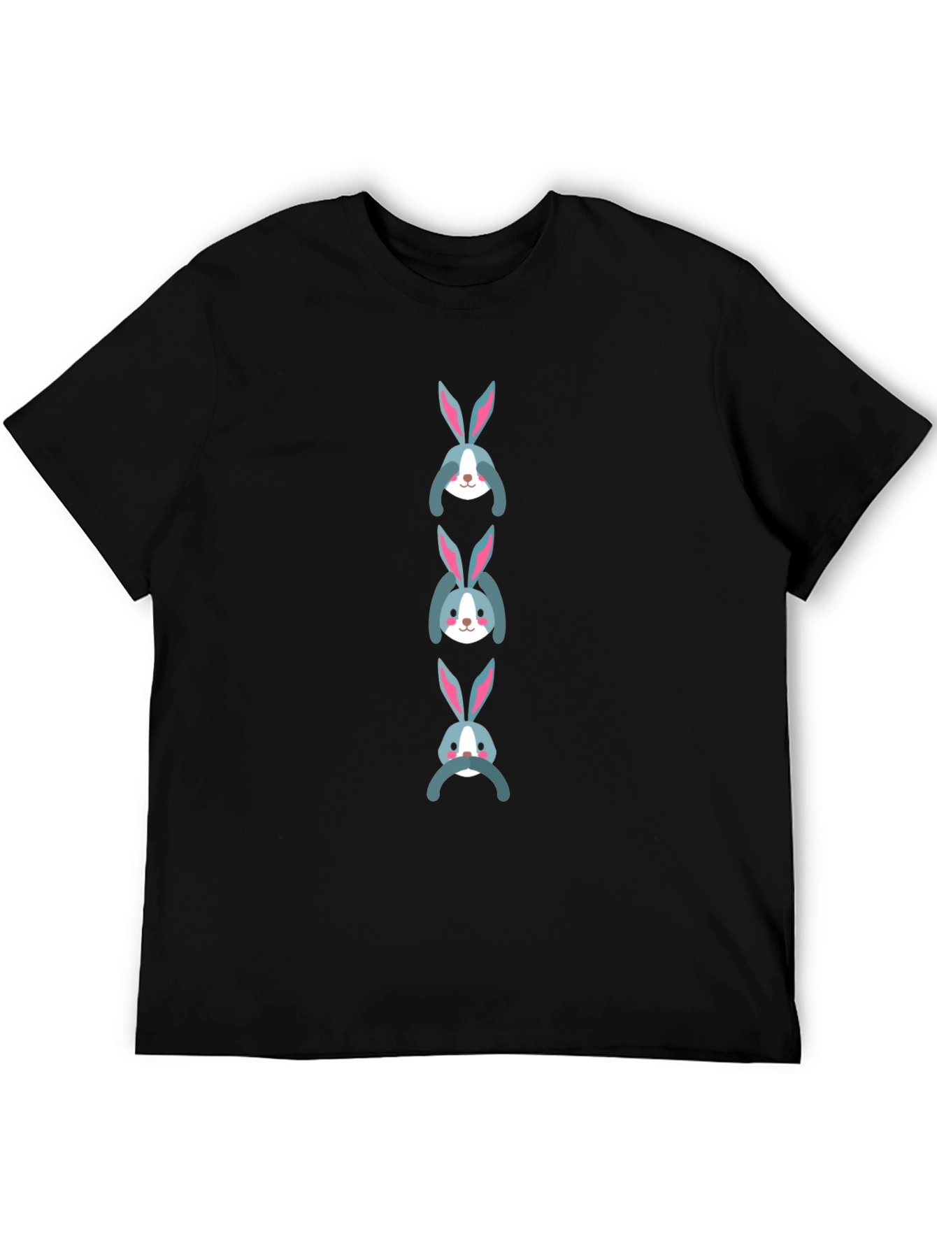 Bunny Stack Graphic Tee - Soft Cotton Blend