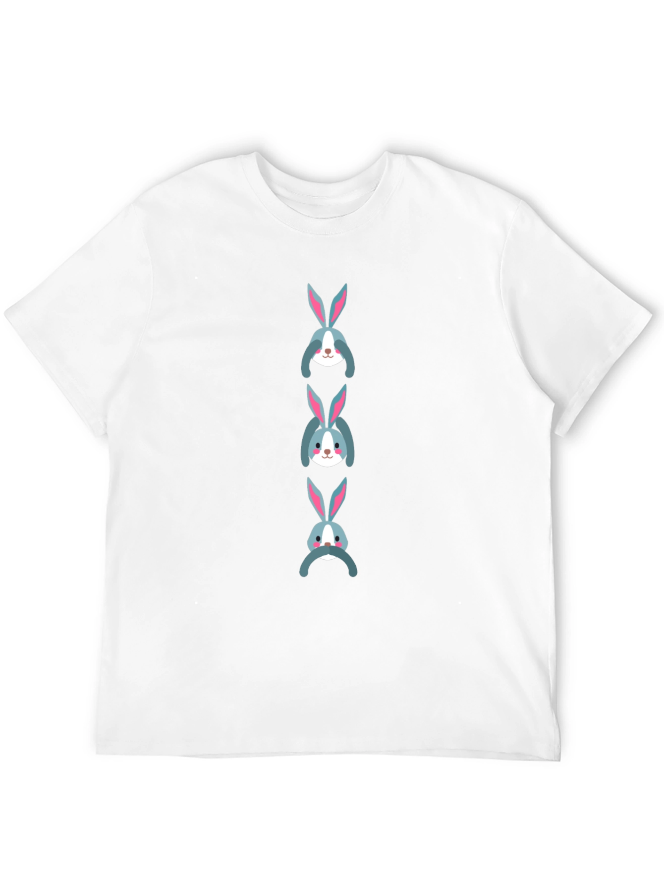 Bunny Stack Graphic Tee - Soft Cotton Blend