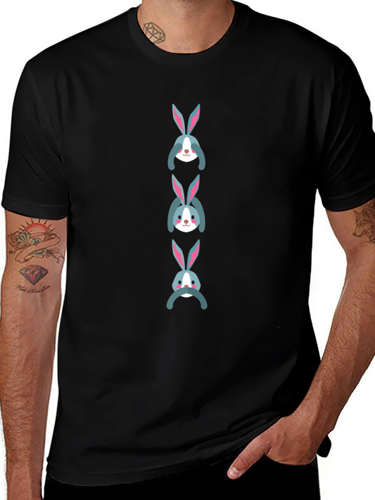 Bunny Stack Graphic Tee - Soft Cotton Blend
