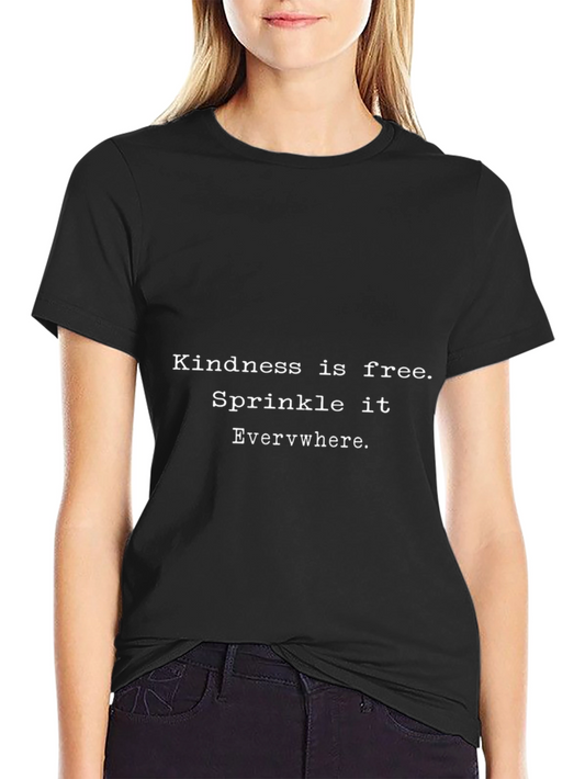 Kindness is Free Graphic Tee - Black Casual Shirt