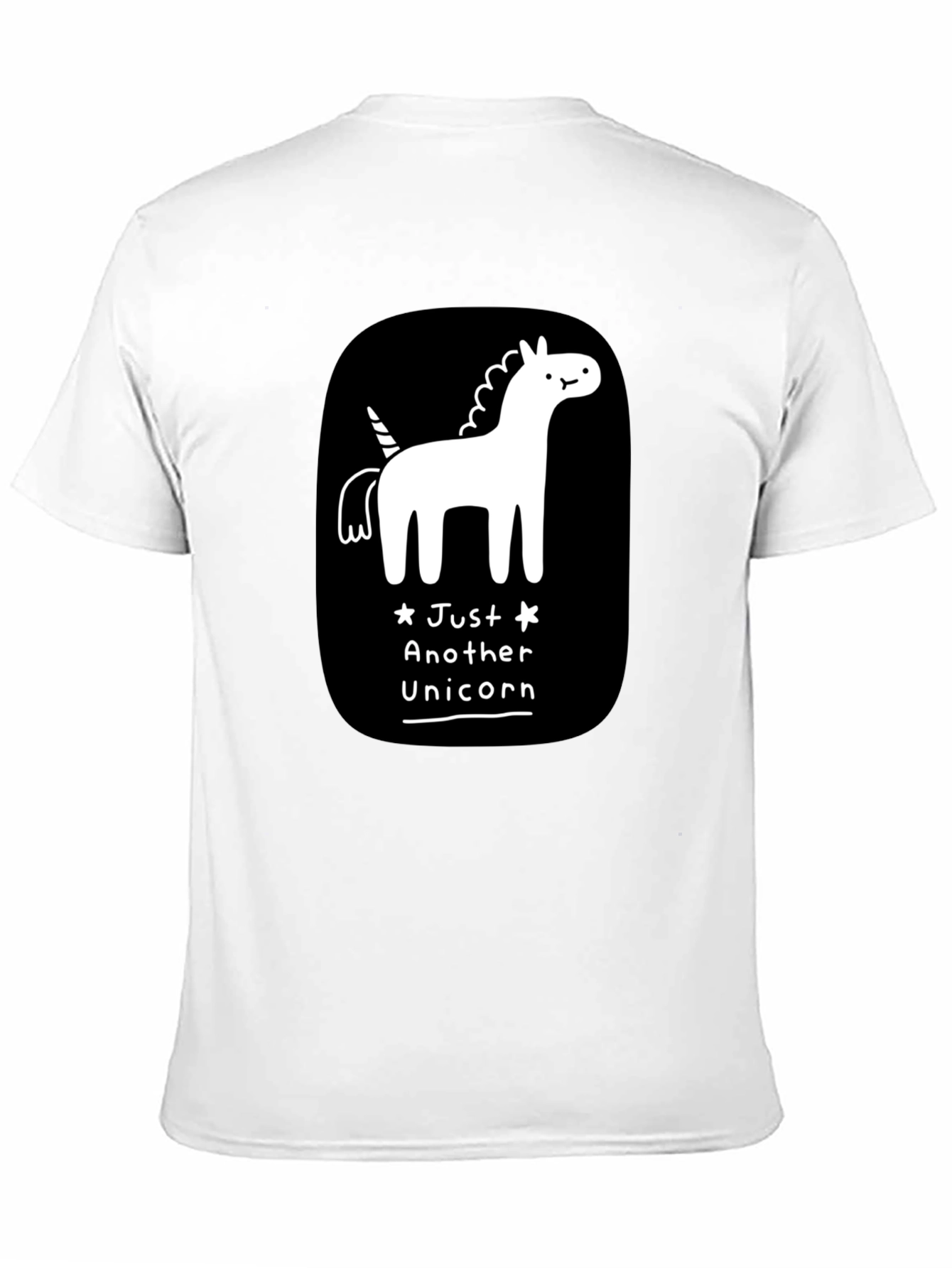 Just Another Unicorn Black Graphic T-Shirt