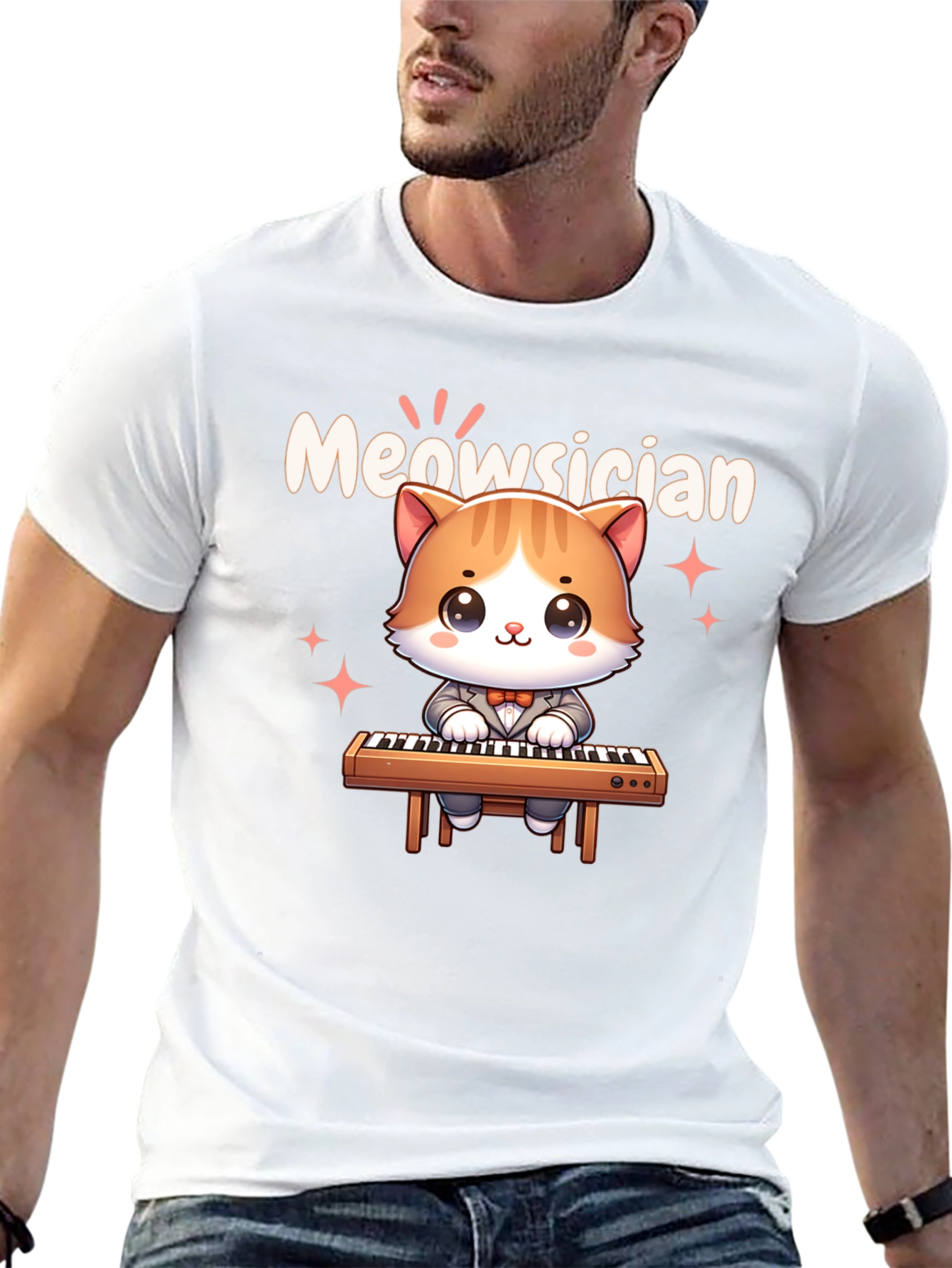Meowsician Cat T-Shirt - Cute Musician Tee