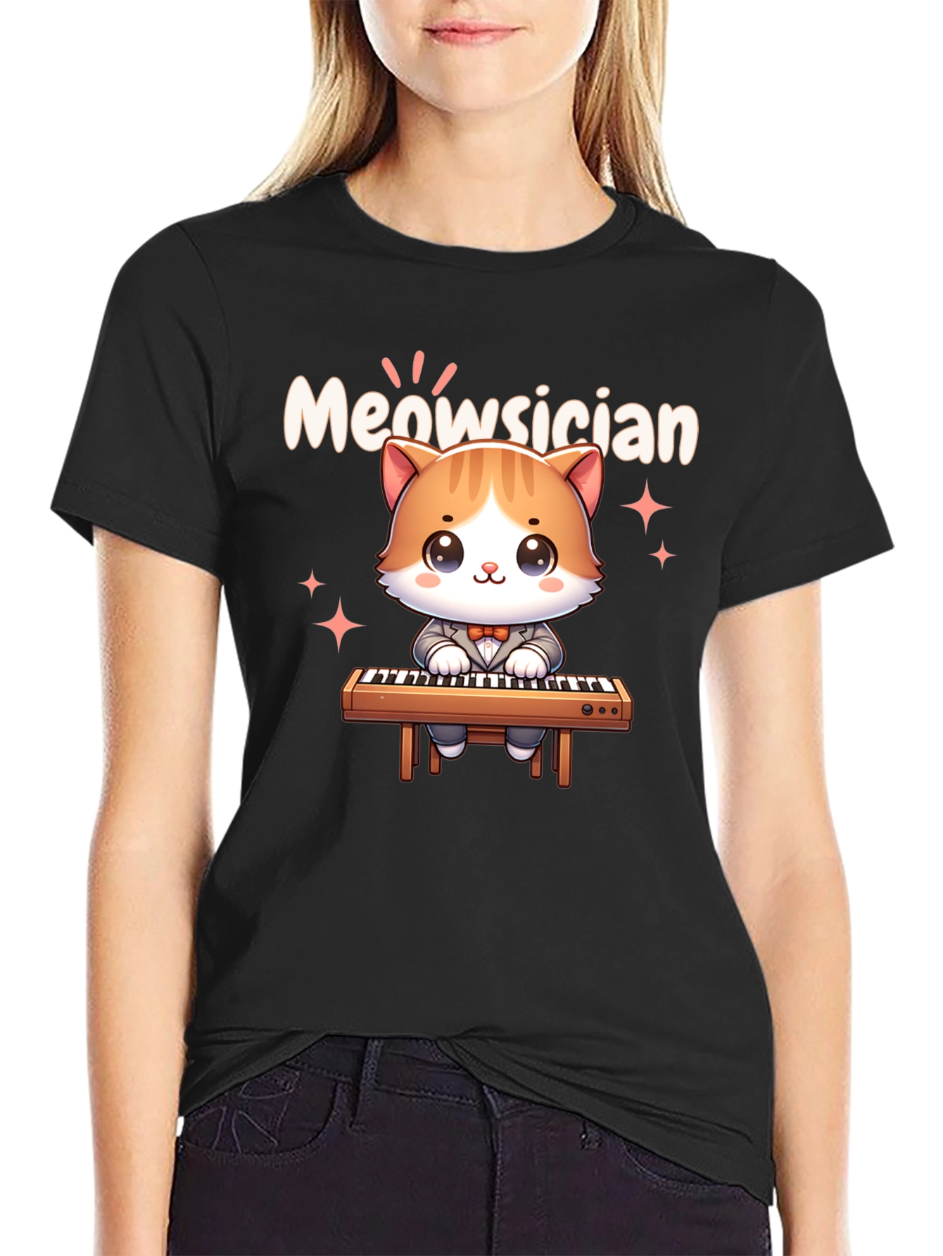 Meowsician Cat T-Shirt - Cute Musician Tee