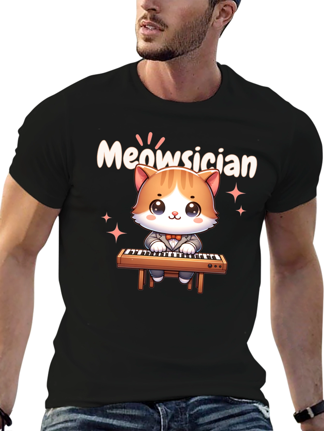 Meowsician Cat T-Shirt - Cute Musician Tee