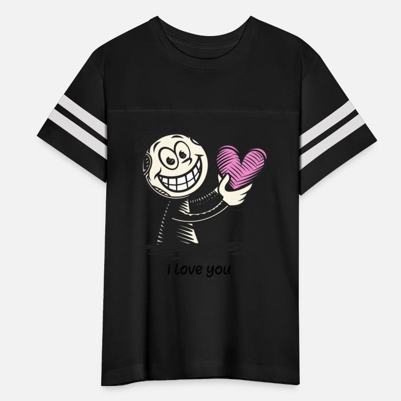 Stick Figure with Heart I LOVE YOU