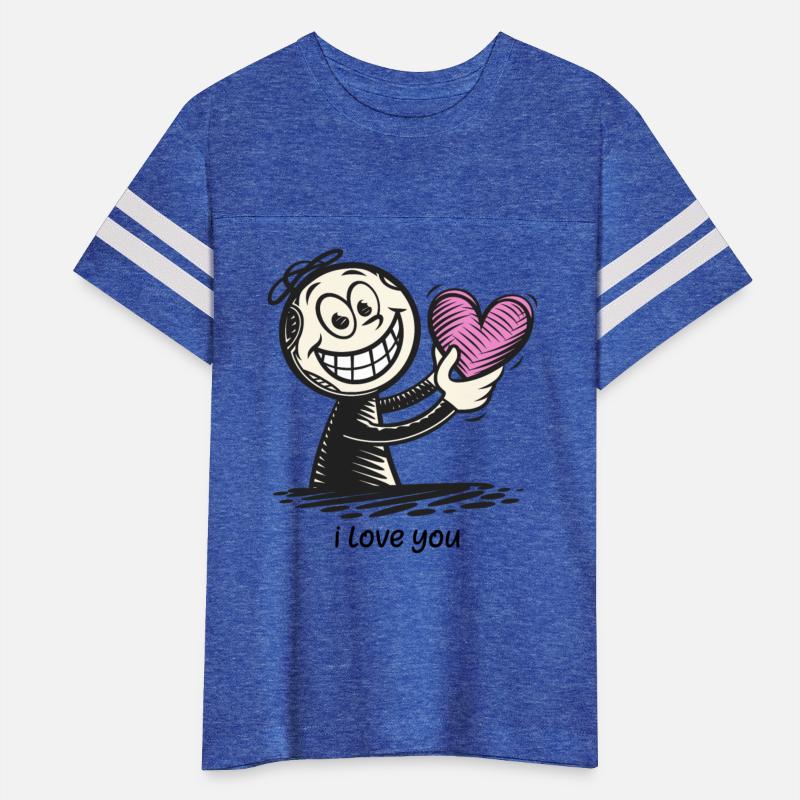 Stick Figure with Heart I LOVE YOU