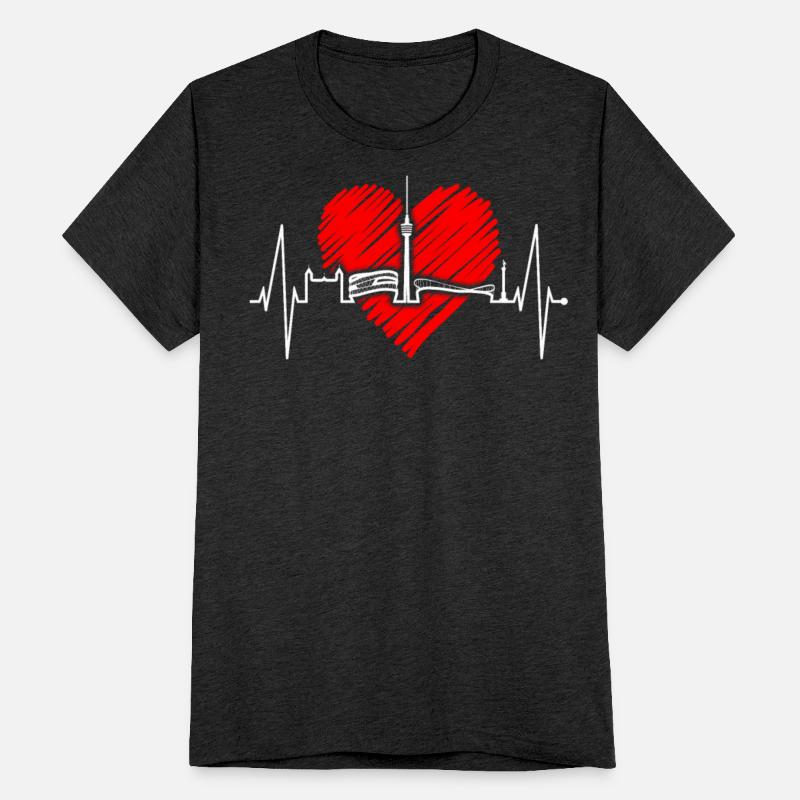 Stuttgart Skyline Heartbeat Germany Fan Heart Love