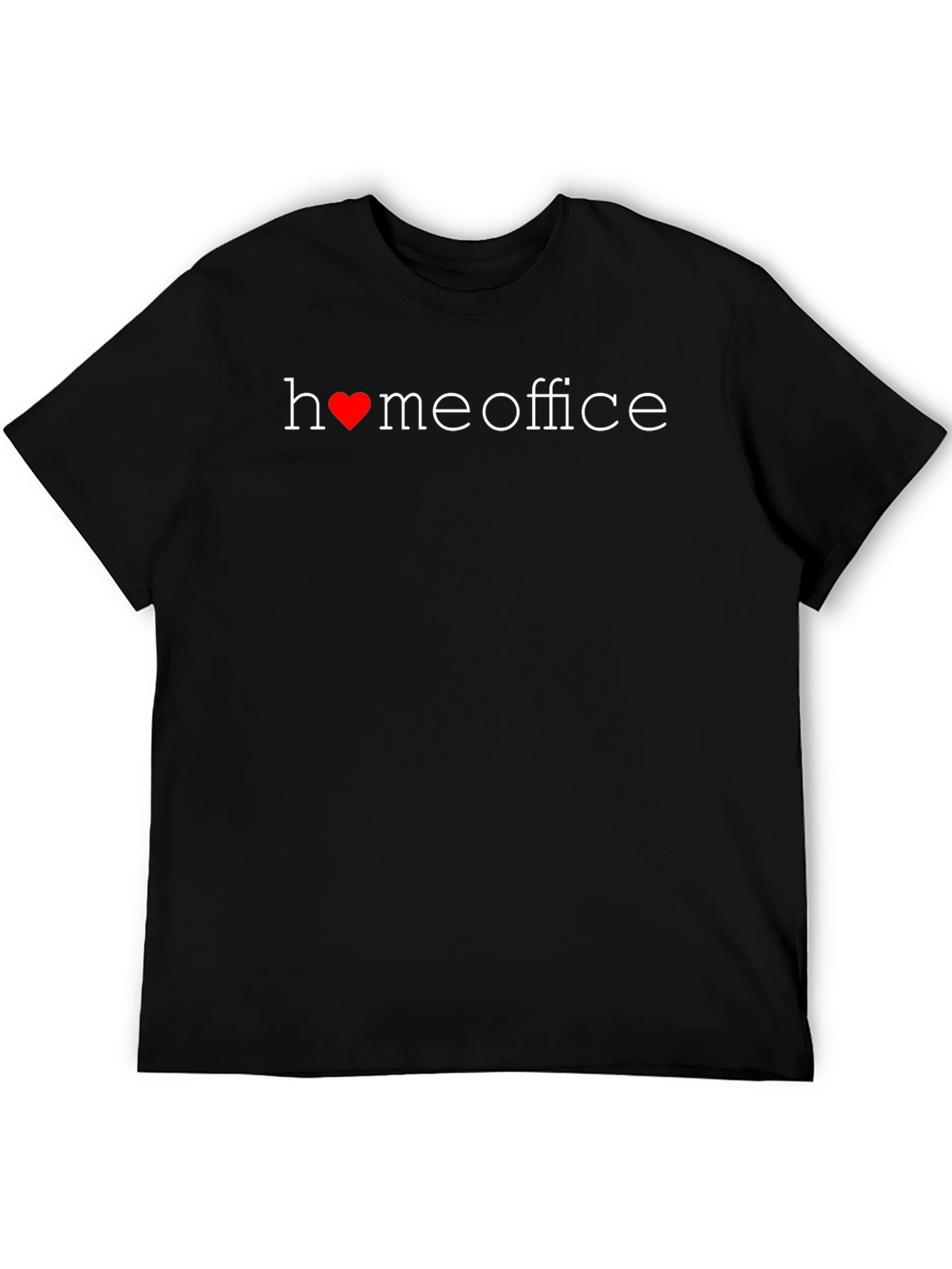 Home Office Heart T-Shirt - Black