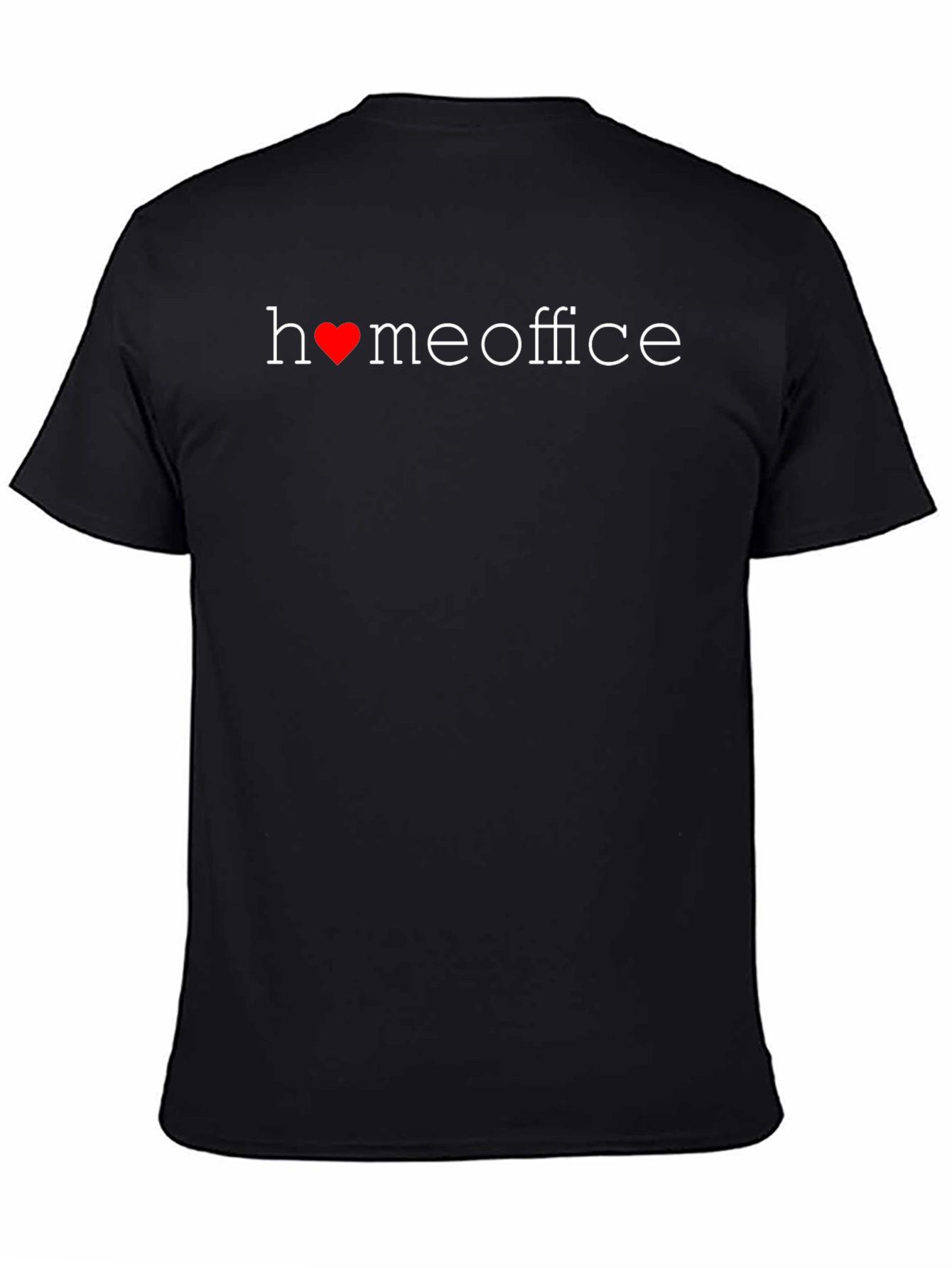 Home Office Heart T-Shirt - Black