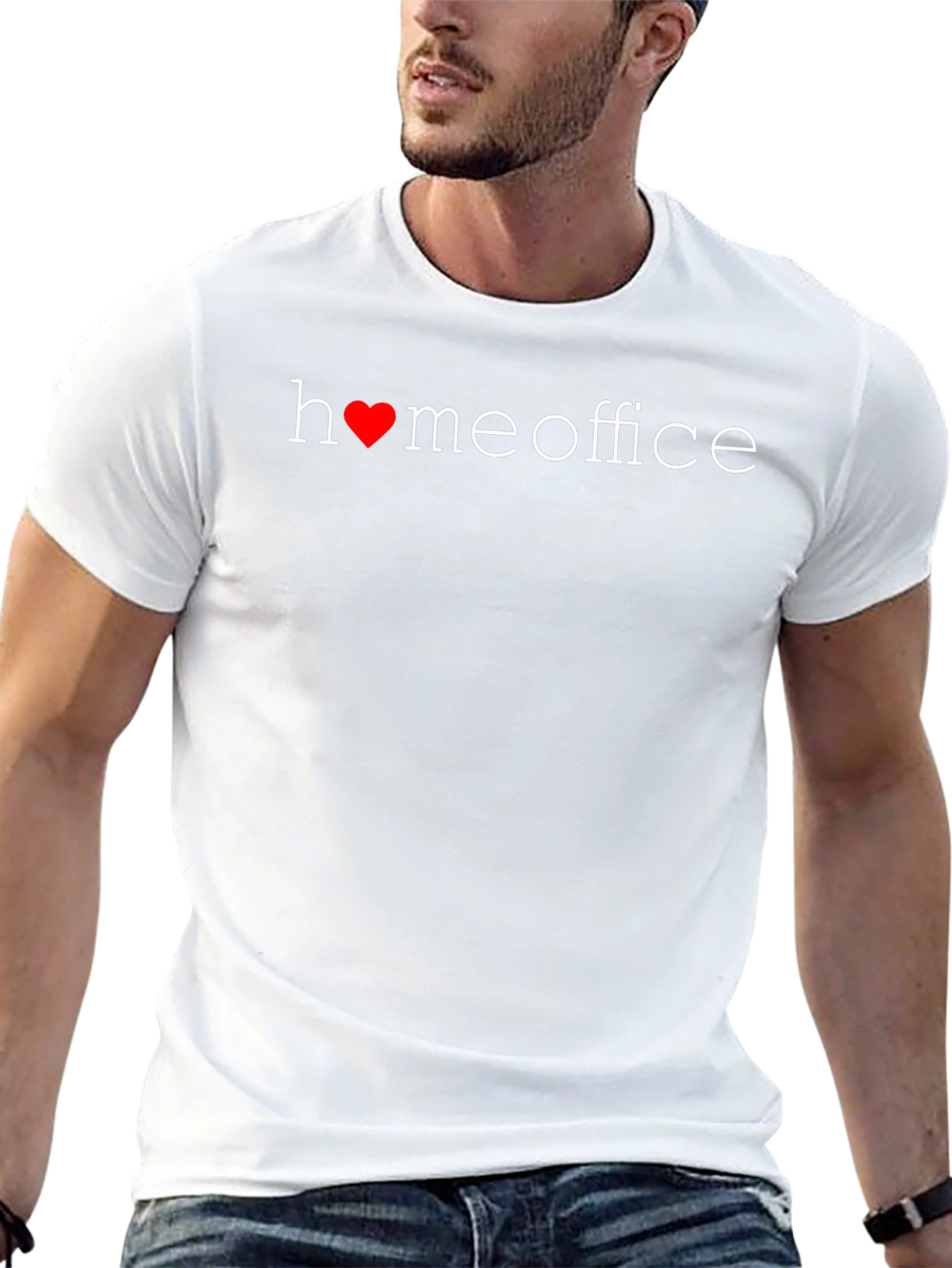 Home Office Heart T-Shirt - Black