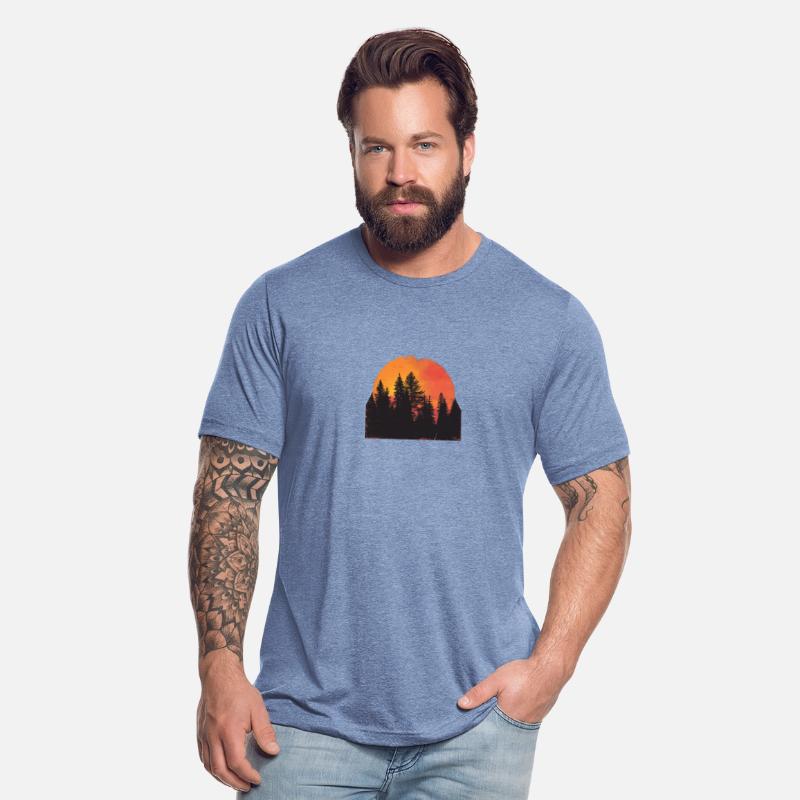 Sunset Forest Silhouette Outdoor Retro 80s Vibe 2