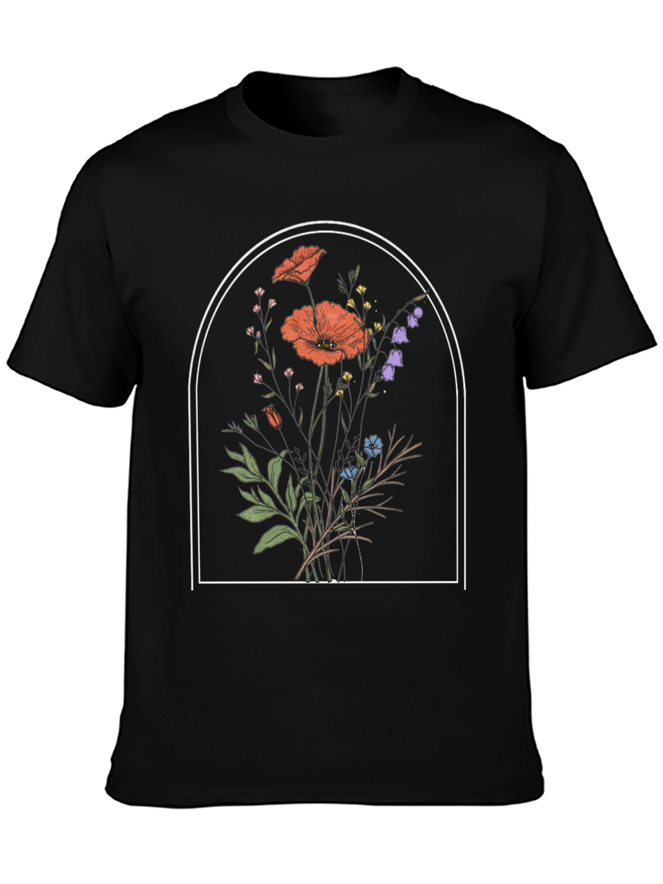 Floral Arch Graphic Tee - Stylish Comfort