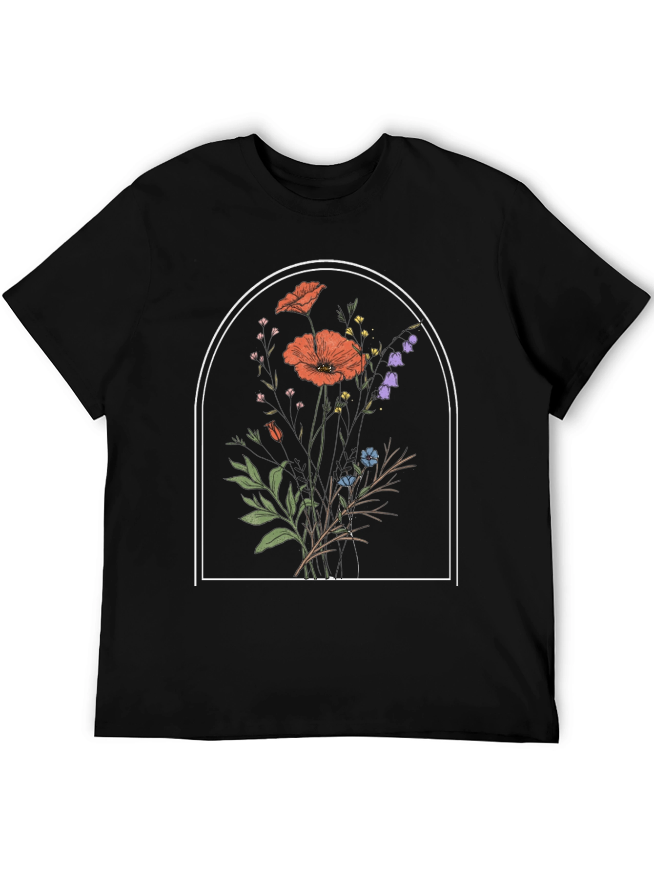 Floral Arch Graphic Tee - Stylish Comfort