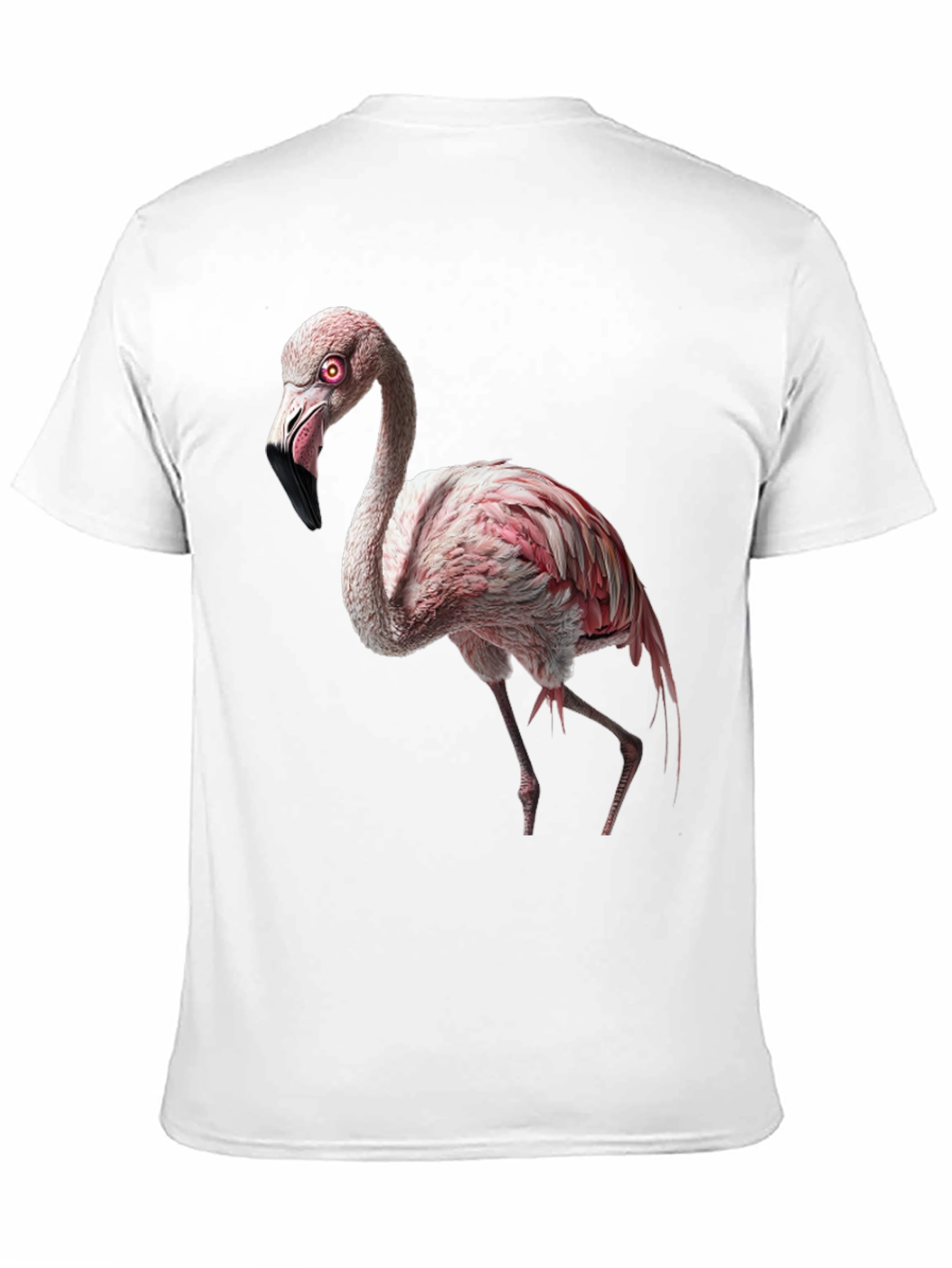 Flamingo Graphic Tee - Black Cotton Shirt